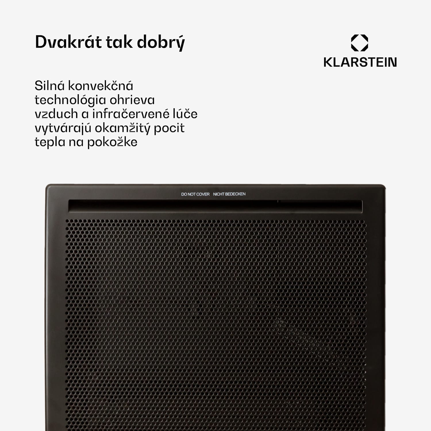 Hot Spot Slimcurve Double Wave, konvektor, ohrievač 2 v 1, 1000 W, týždenný časovač, čierny 1000 W | Čierna