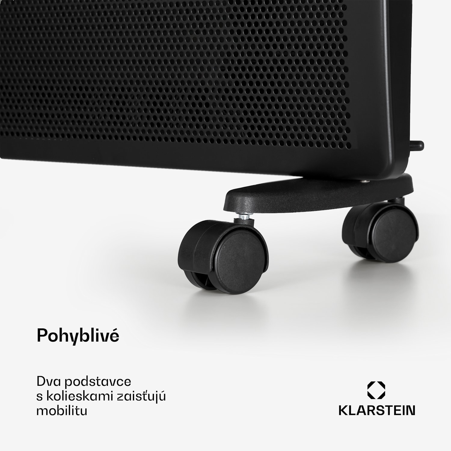 Hot Spot Slimcurve Double Wave, konvektor, ohrievač 2 v 1, 1000 W, týždenný časovač, čierny 1000 W | Čierna