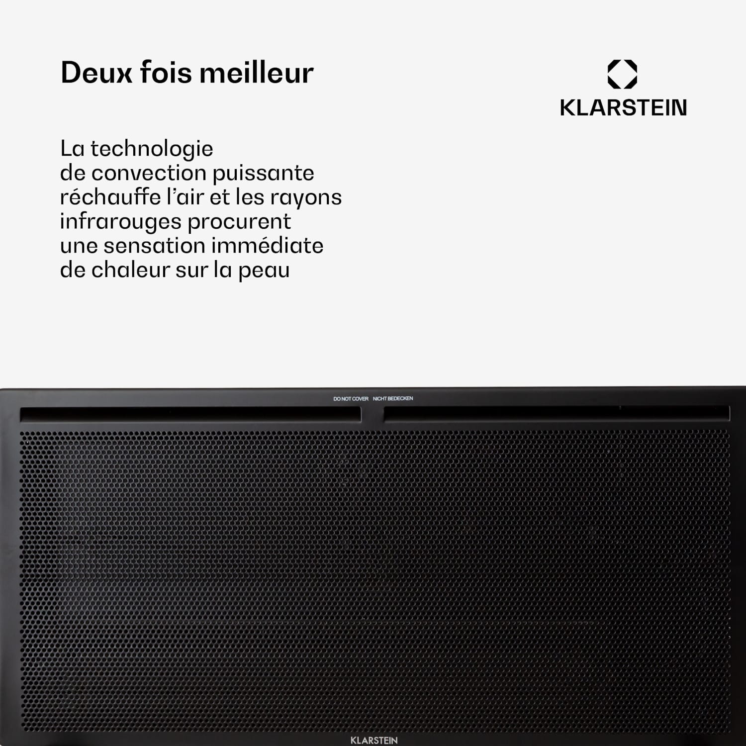 Hot Spot Slimcurve Double Wave Radiateur convecteur IR 2000W noir 2000 W | Noir