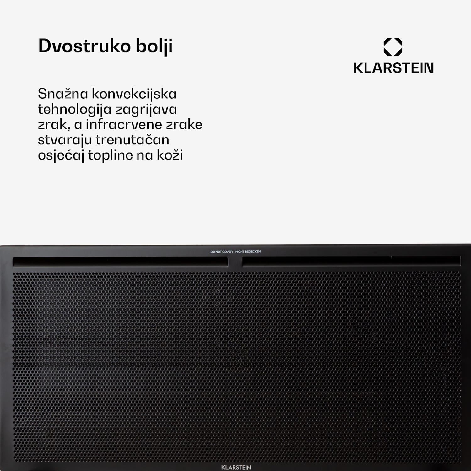 Hot Spot Slimcurve Double Wave, 2u1 grijalica, 2000 W, tjedni tajmer, crna 2000 W | Crna