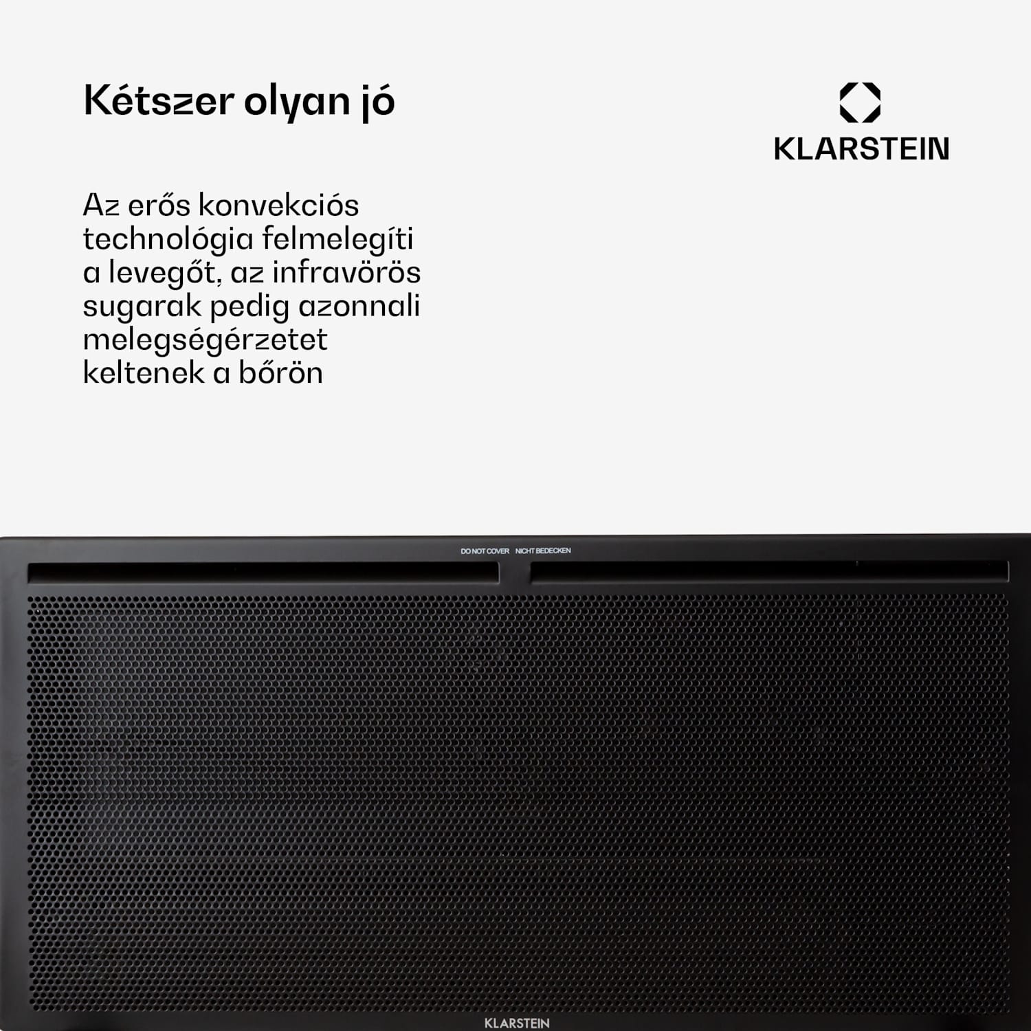 Hot Spot Slimcurve Double Wave, konvektor, 2 az 1-ben fűtőtest, 2000 W, heti időzítő, fekete 2000 W | Fekete