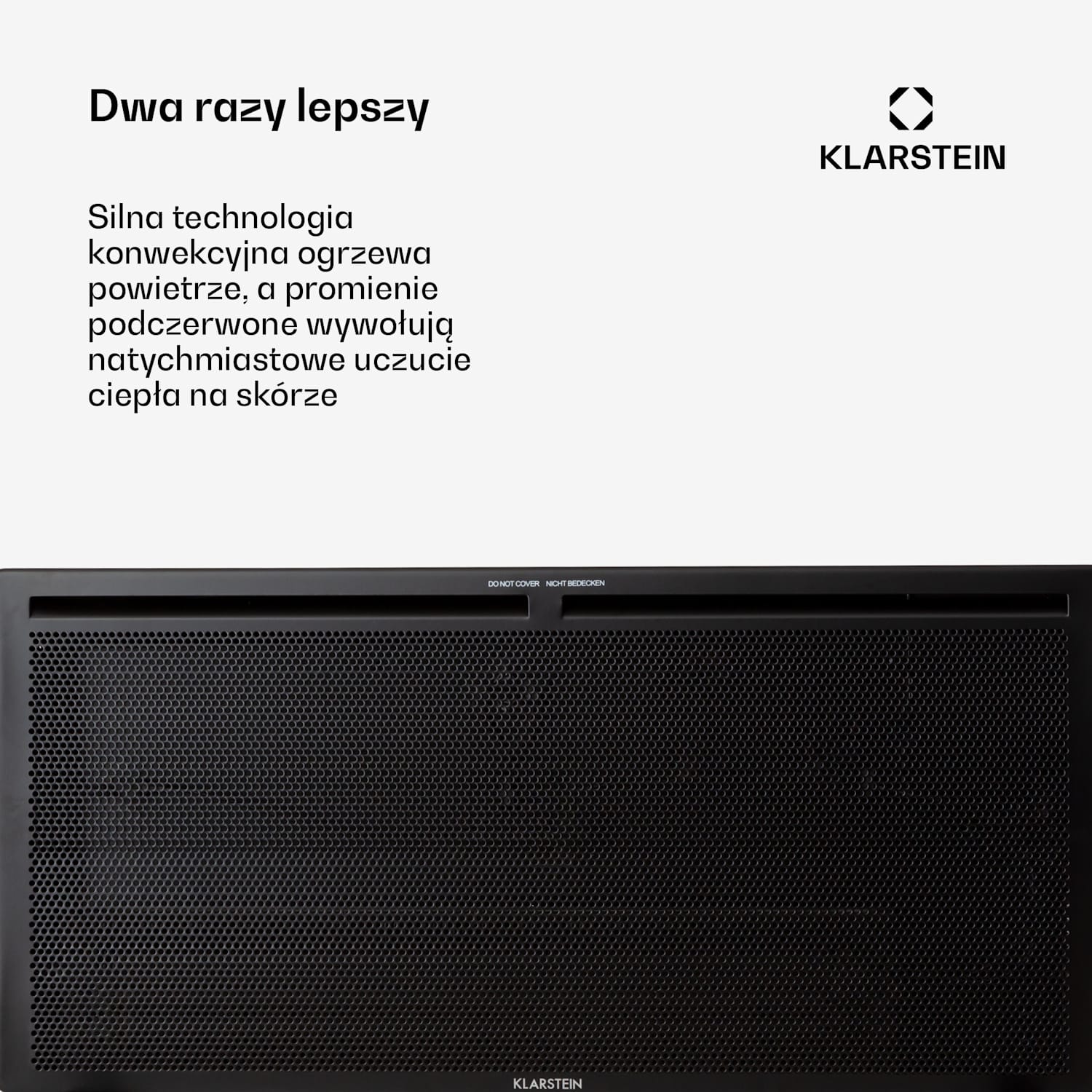 Hot Spot Slimcurve Double Wave, 2 w 1 grzejnik, 2000 W, timer tygodniowy, czarny 2000 W | Czarny