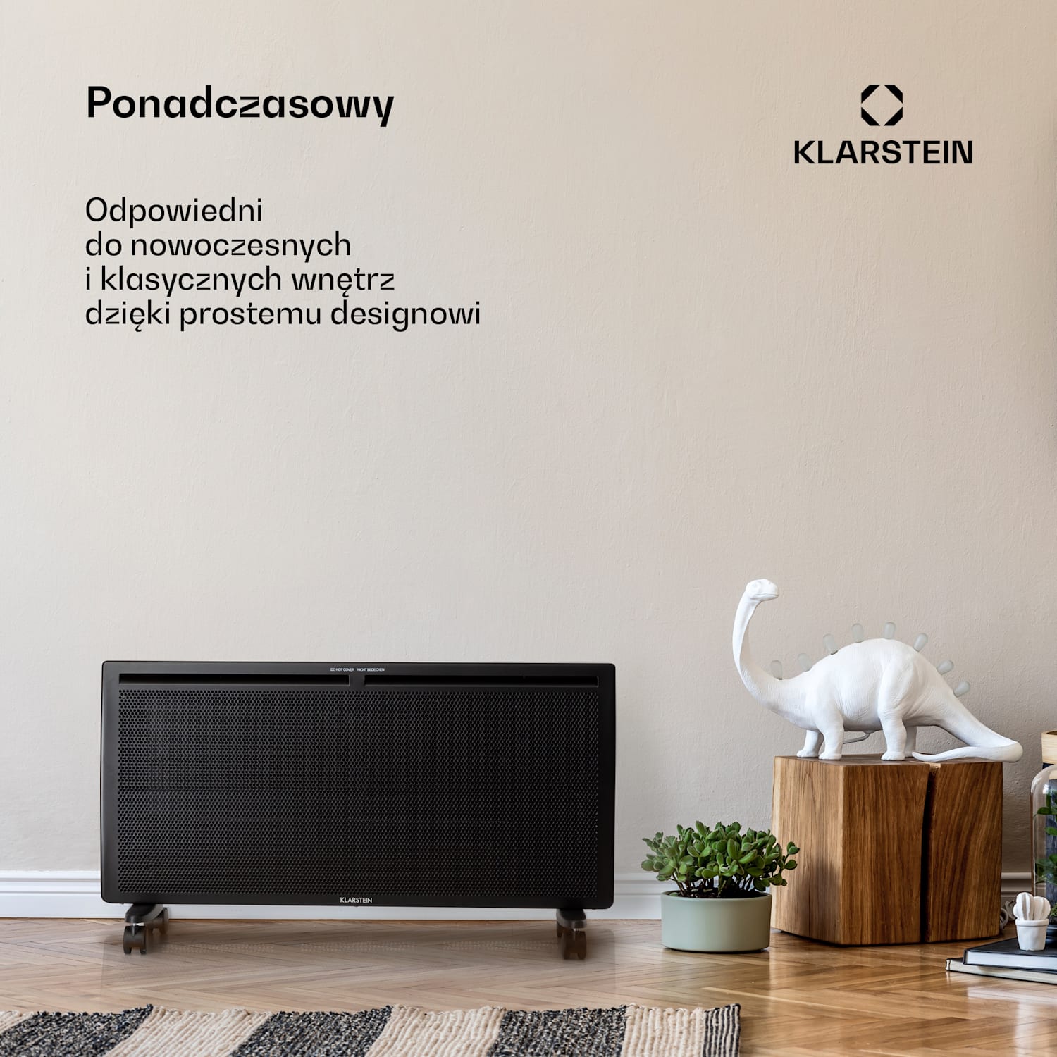 Hot Spot Slimcurve Double Wave, 2 w 1 grzejnik, 2000 W, timer tygodniowy, czarny 2000 W | Czarny