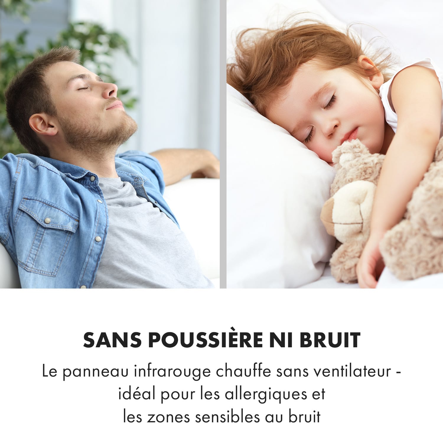 Hot Spot Crystal Reflect Smart radiateur infrarouge 850 W appli minuterie miroir 