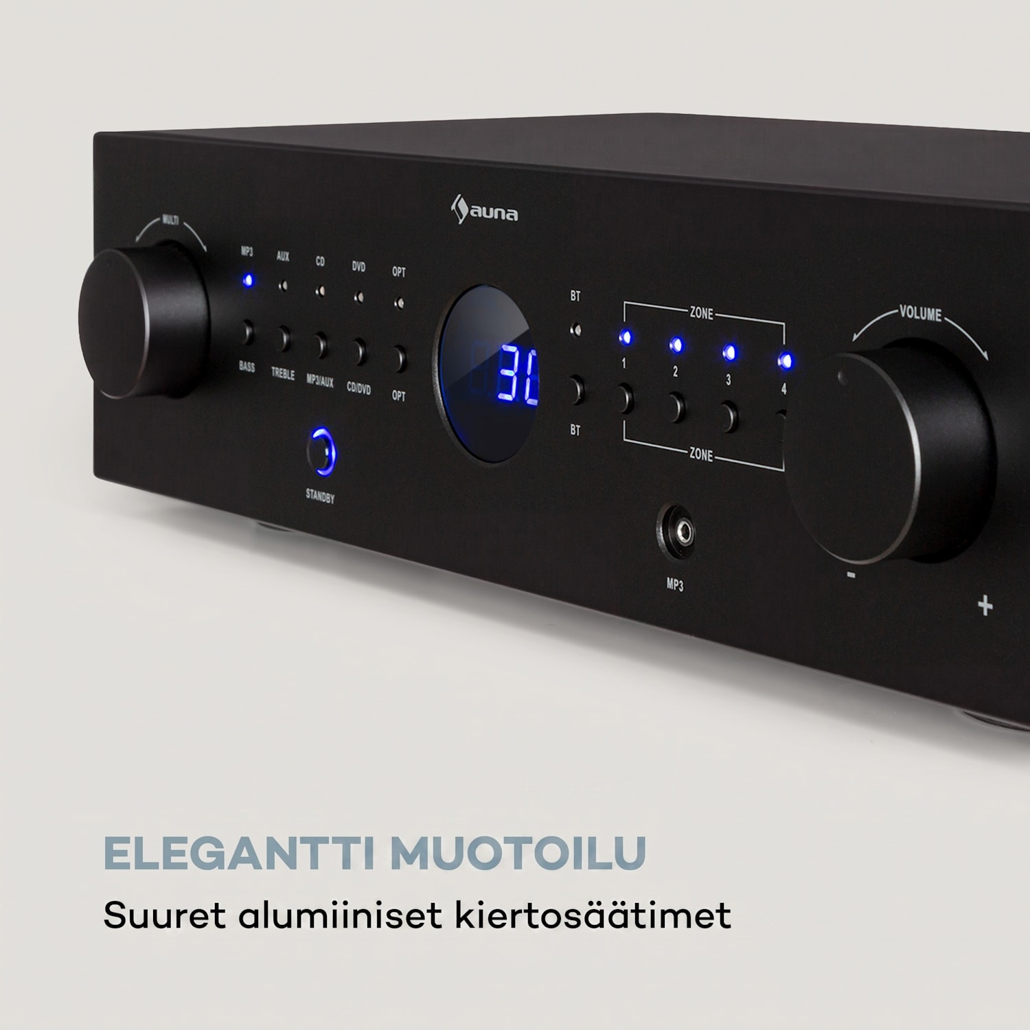 AMP-CD950 DG digitaalinen monikanava vahvistin 8x100W BT Opt.In kaukosäädin Musta