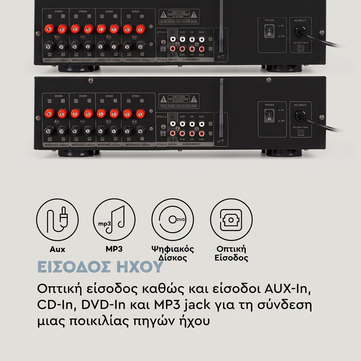AMP-CD950 DG Ψηφιακός Πολυκαναλικός Ενισχυτής Μαύρο