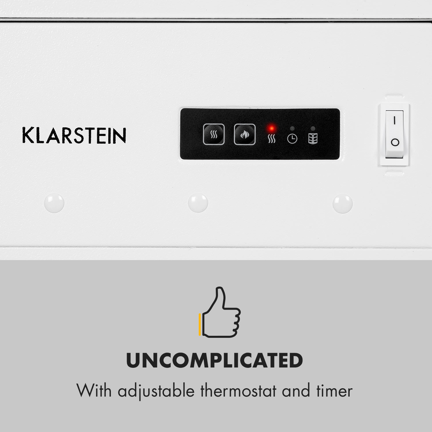 Bormio WH, električni kamin, 950/1900 W, termostat, tedenski timer, bel