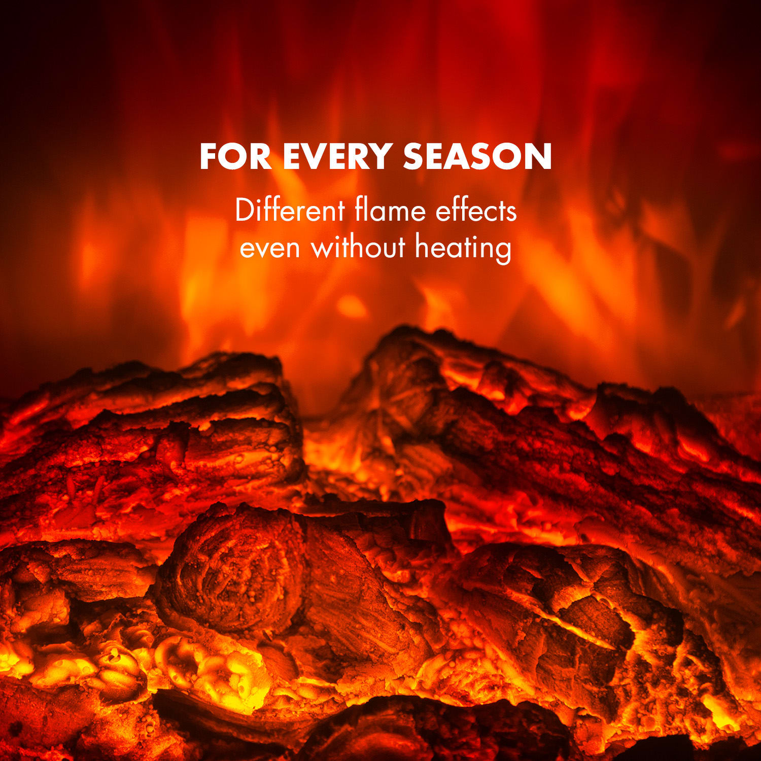 Bormio WH, električni kamin, 950/1900 W, termostat, tedenski timer, bel