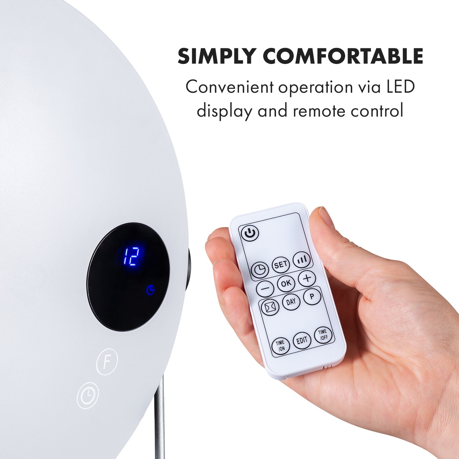 Hot Spot Pebble verwarmingsventilator 2000W handdoekdroger timer afstandsbediening
