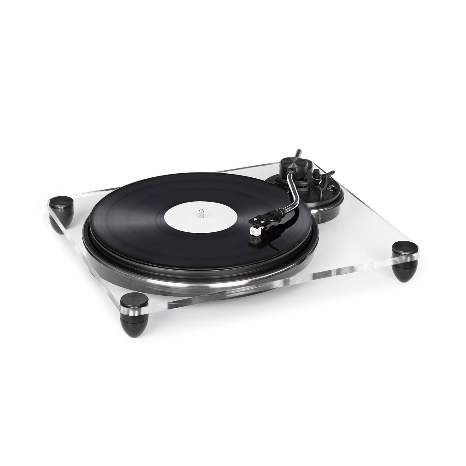 Pureness platenspeler acryl 33 1/3 + 45 rpm voorversterker  Transparant