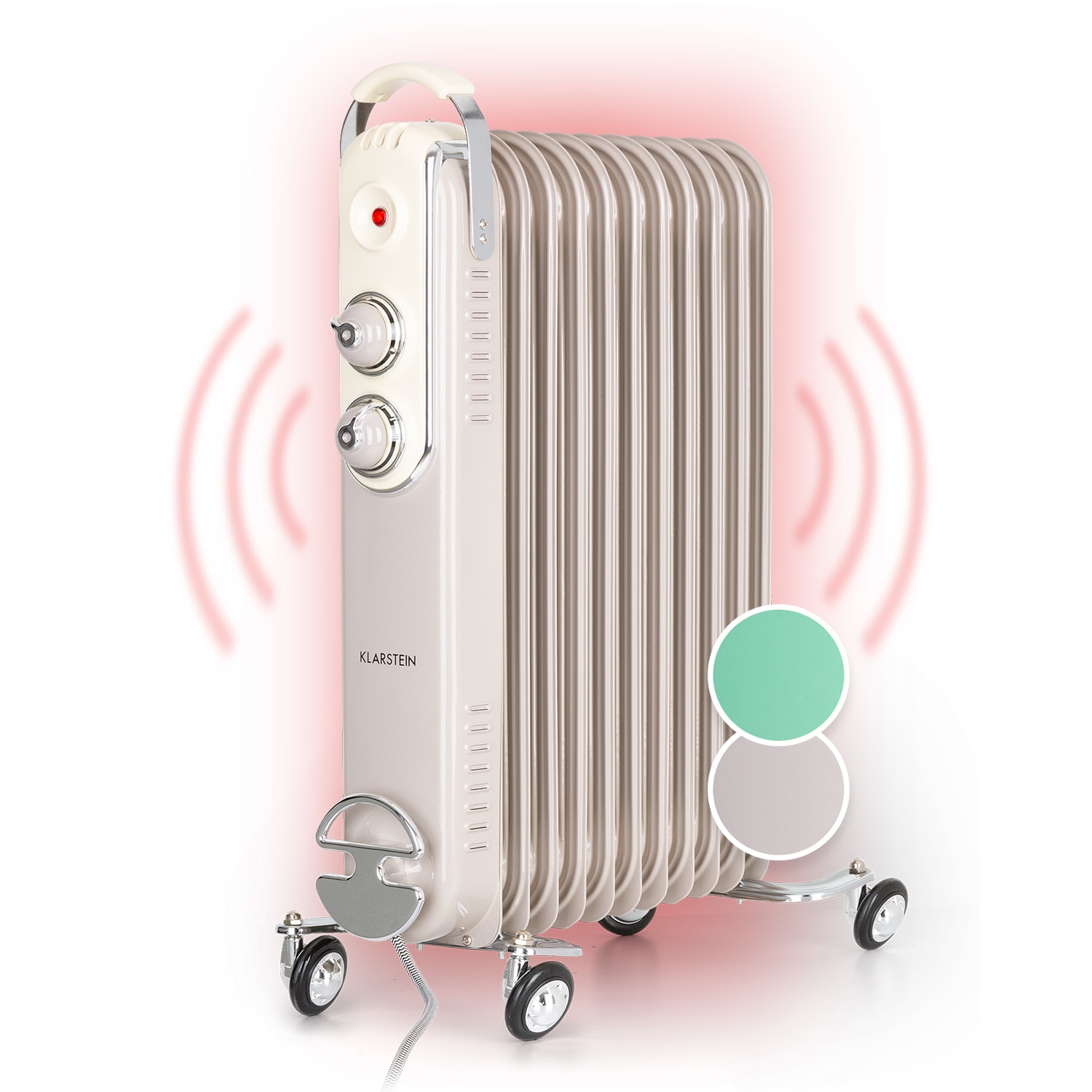 Thermaxx Retroheat Ölradiator 2500W Bodenrollen Sand