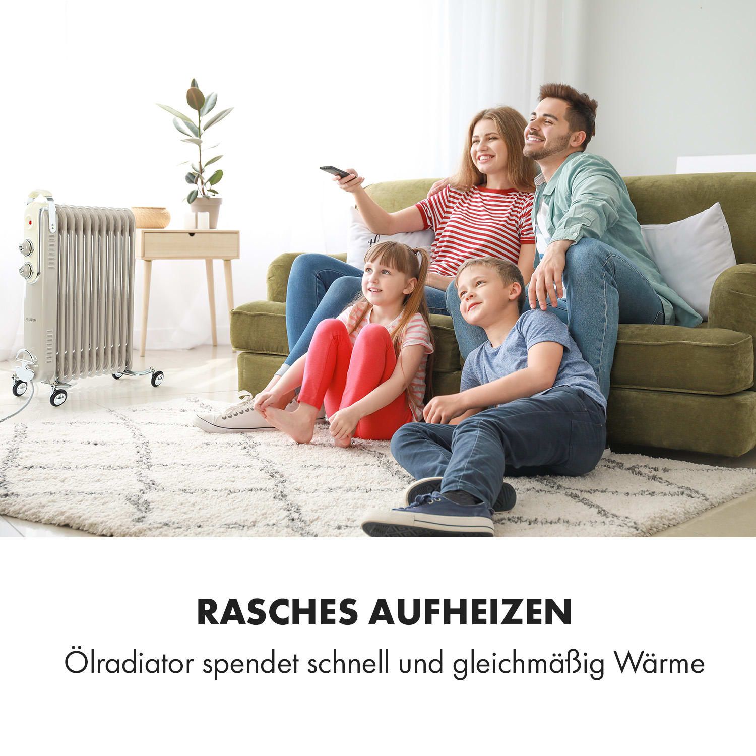 Thermaxx Retroheat Ölradiator 2500W Bodenrollen Sand