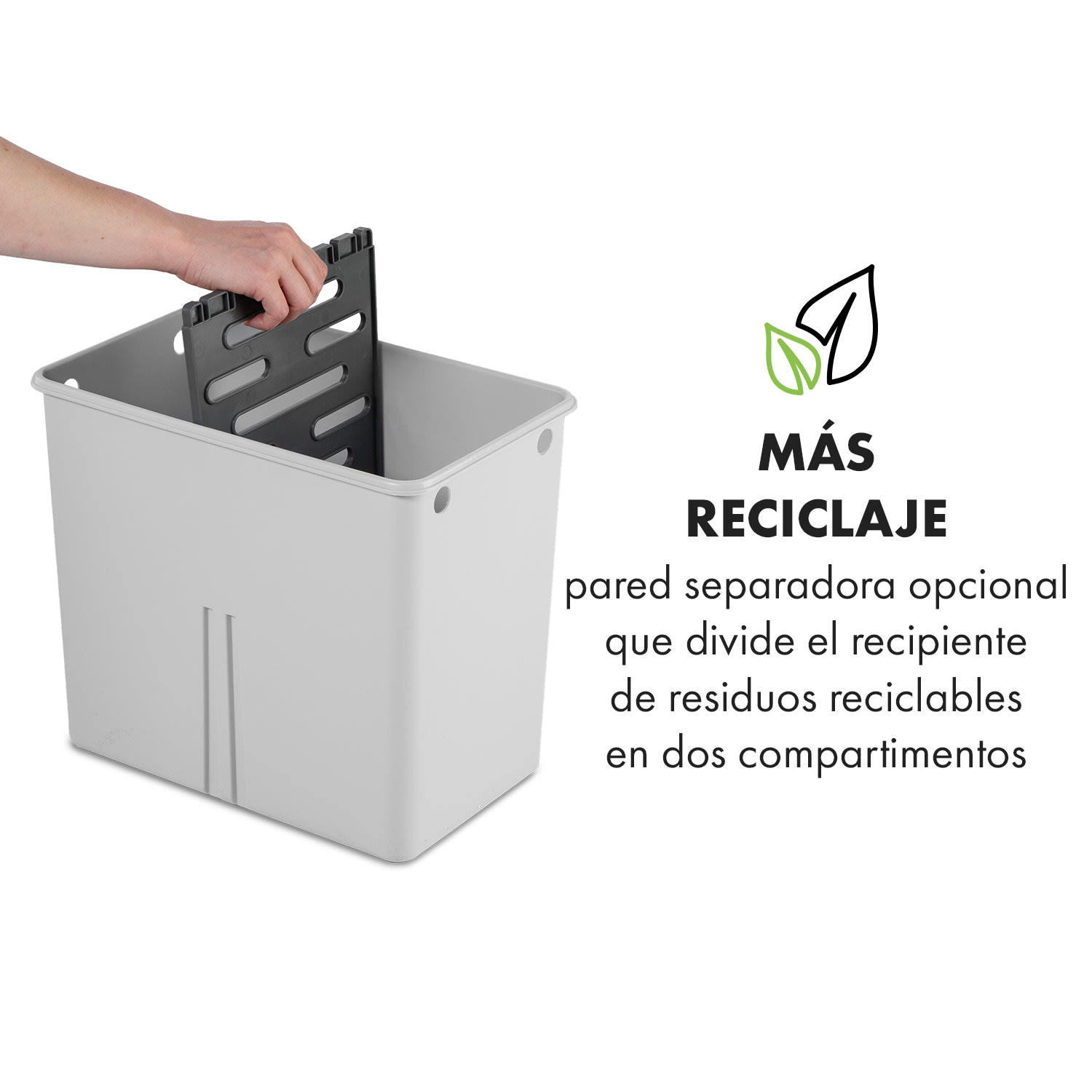 Touchless Ultraclean Cubo de basura con sensor 60 litros 3 contenedores acero inoxidable color blanco Blanco