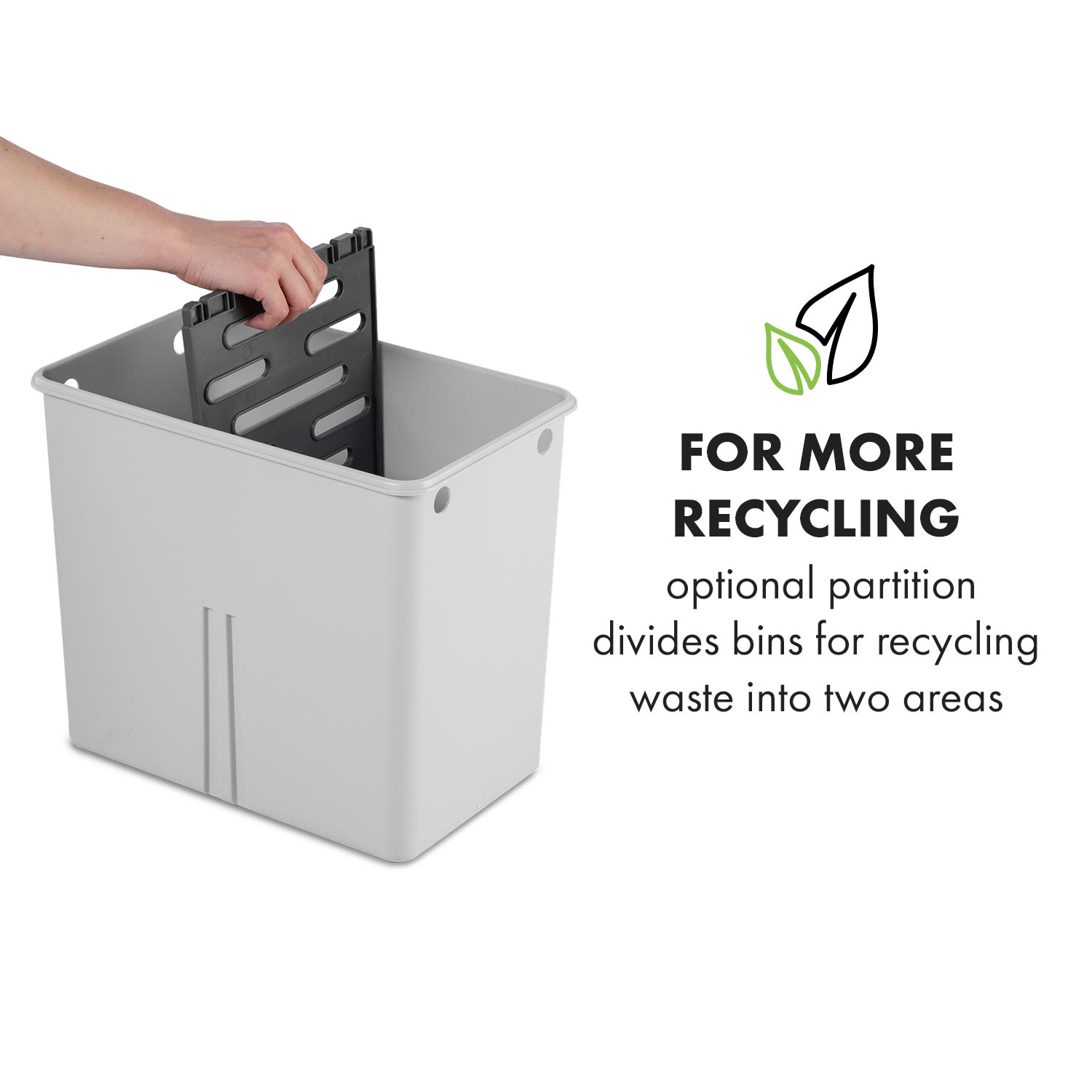 Touchless Ultraclean sensor prullenbak 60L 3 vakken roestvrij staal wit Wit