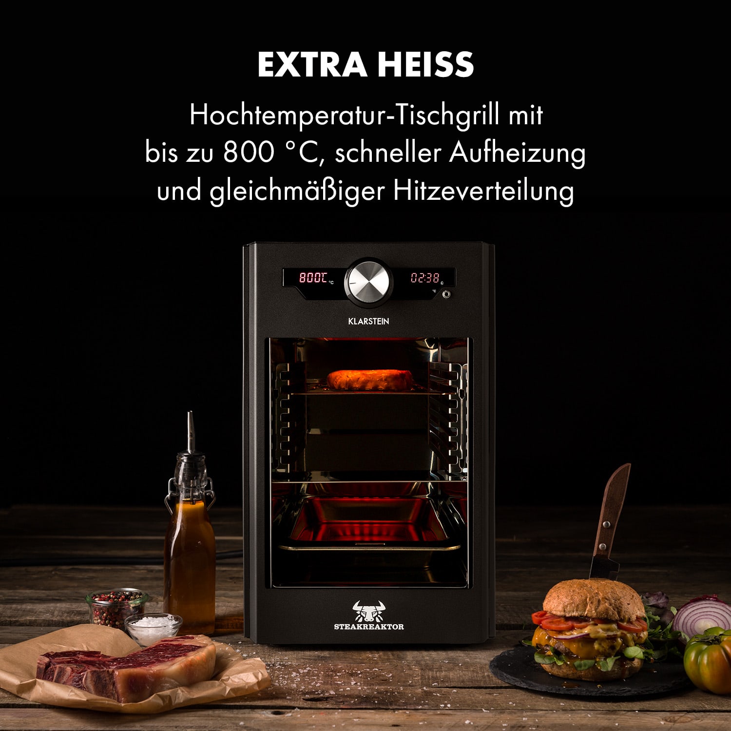 Steakreaktor Core Indoor Grillgerät Hochtemperaturgrill 2100W 800°C 