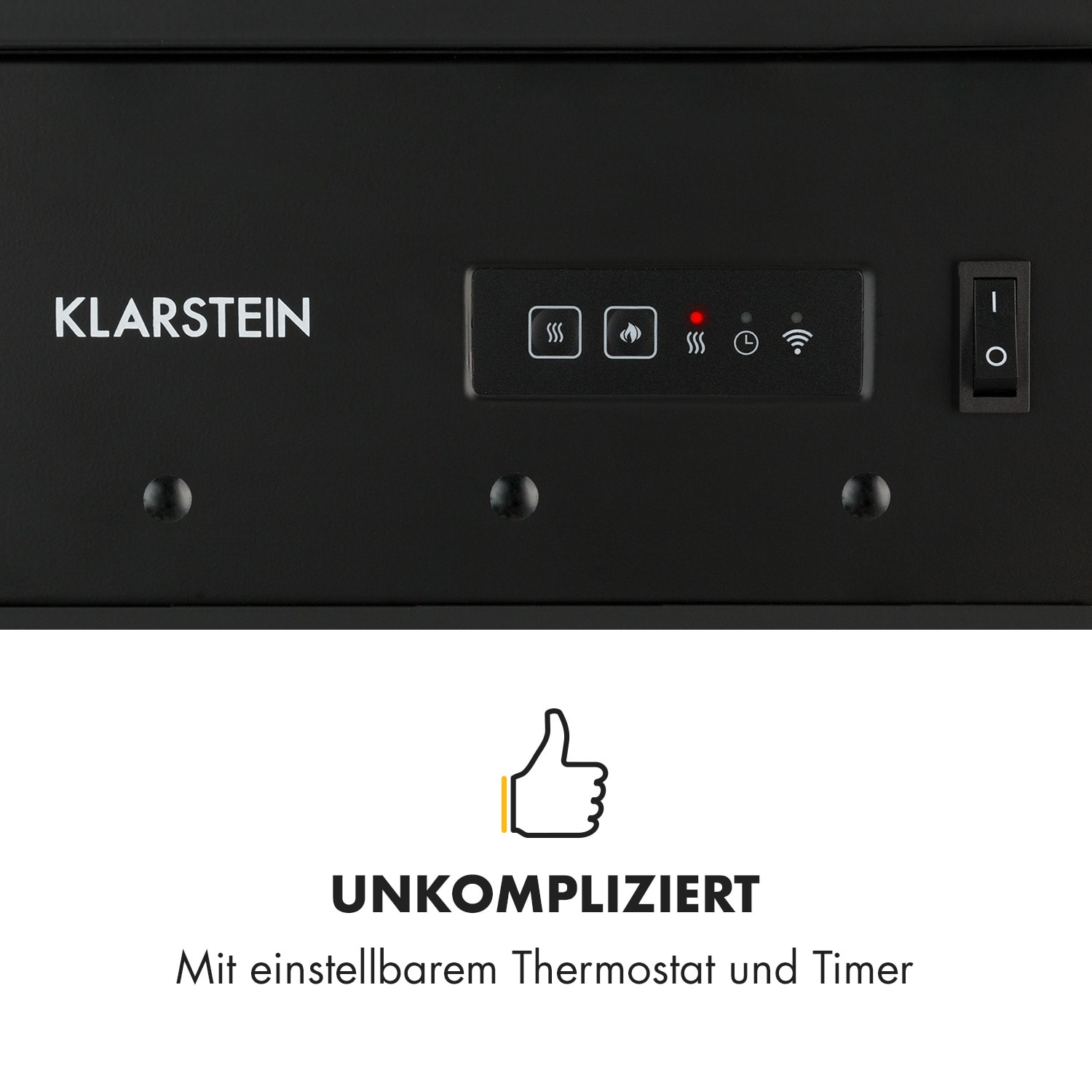 Bormio Smart Elektrokamin 950/1900W Thermostat Wochentimer Schwarz