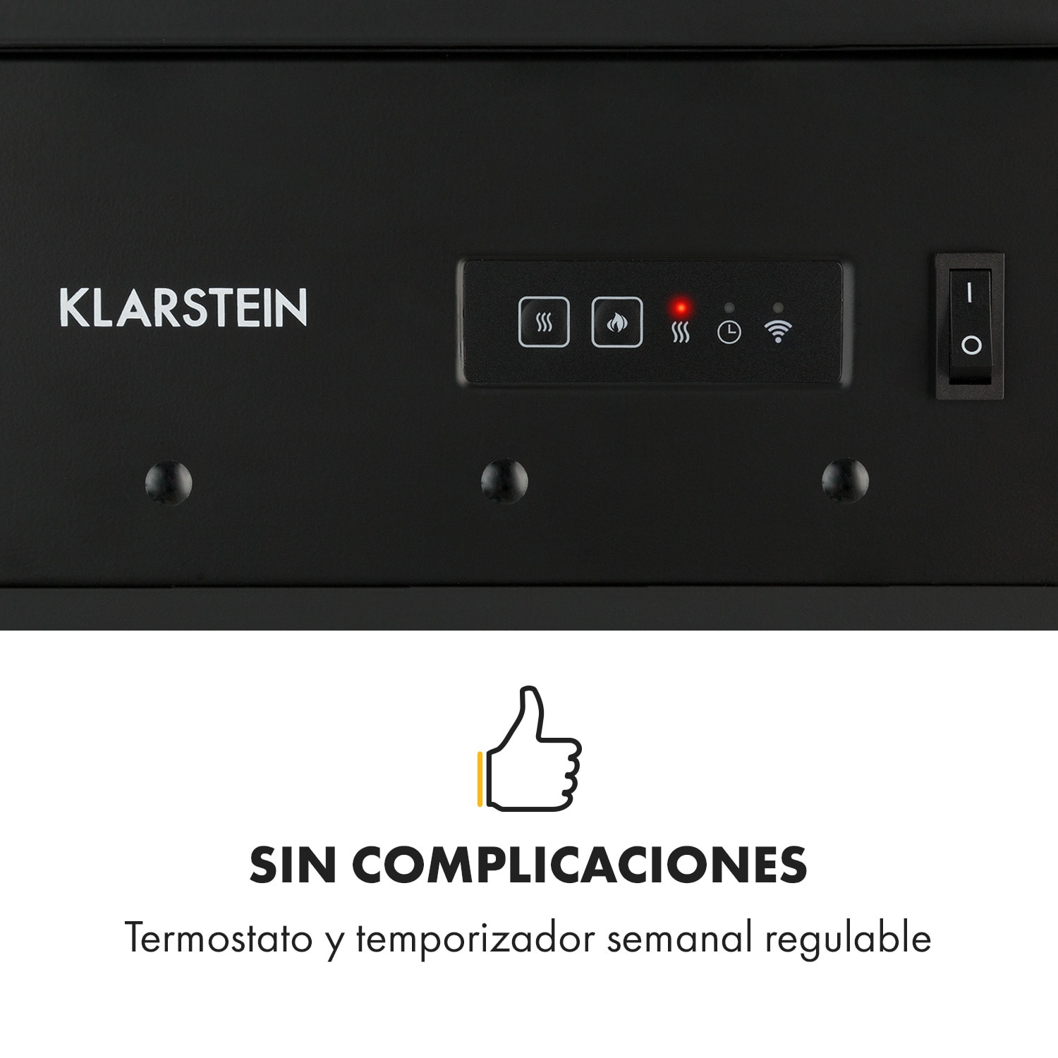 Chimenea eléctrica inteligente  Bormio S 950/1800W Termostato Temporizador semanal 1800 W | No | Negro