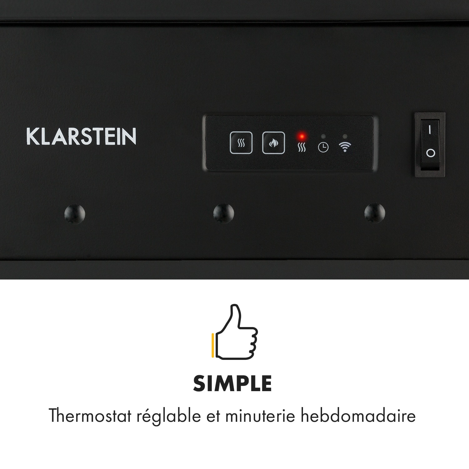 Bormio S Smart Cheminée électrique 950/1800W thermostat minuterie hebdomadaire 1800 W | Non | Noir