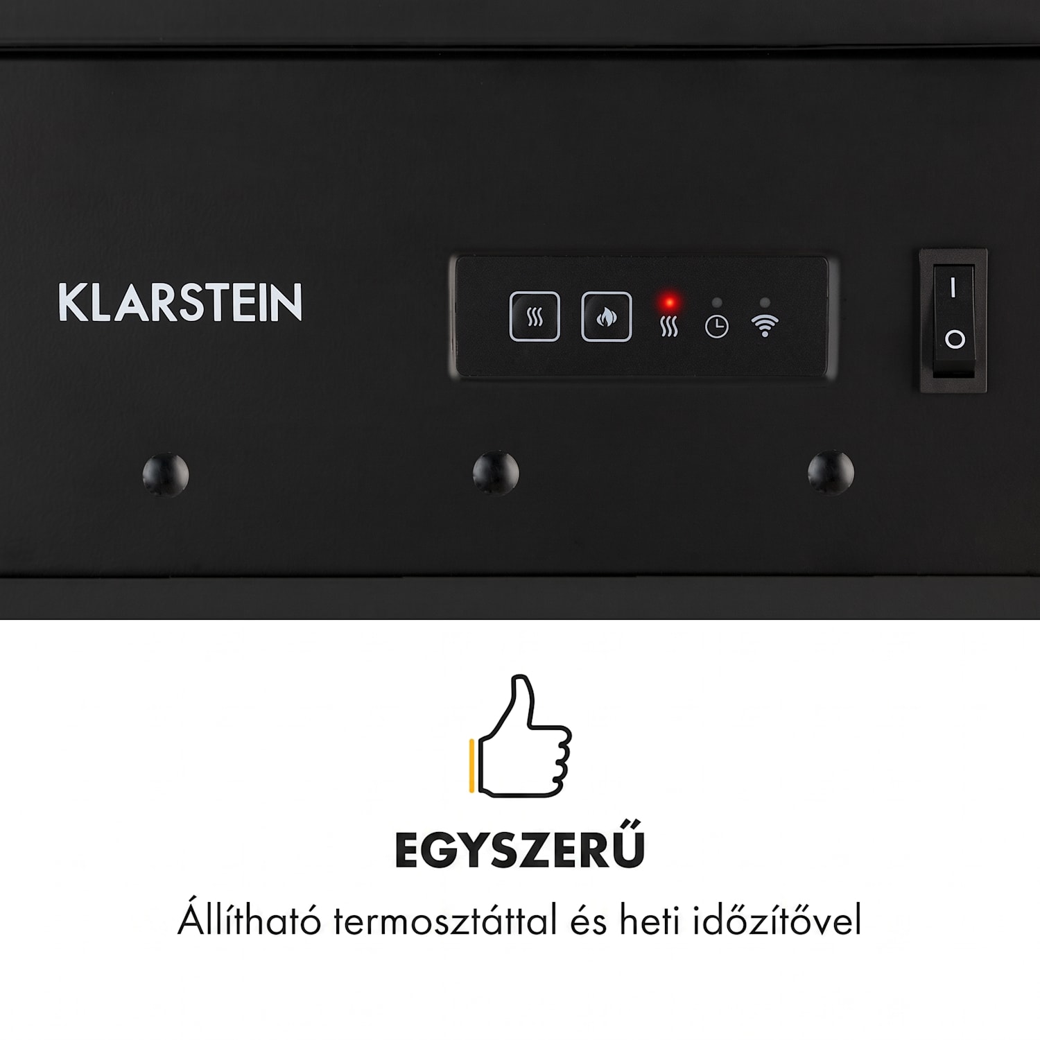 Bormio S Smart, elektromos kandalló, 950/1800 W, termosztát, heti időzítő, fekete 1800 W | Nem | Fekete