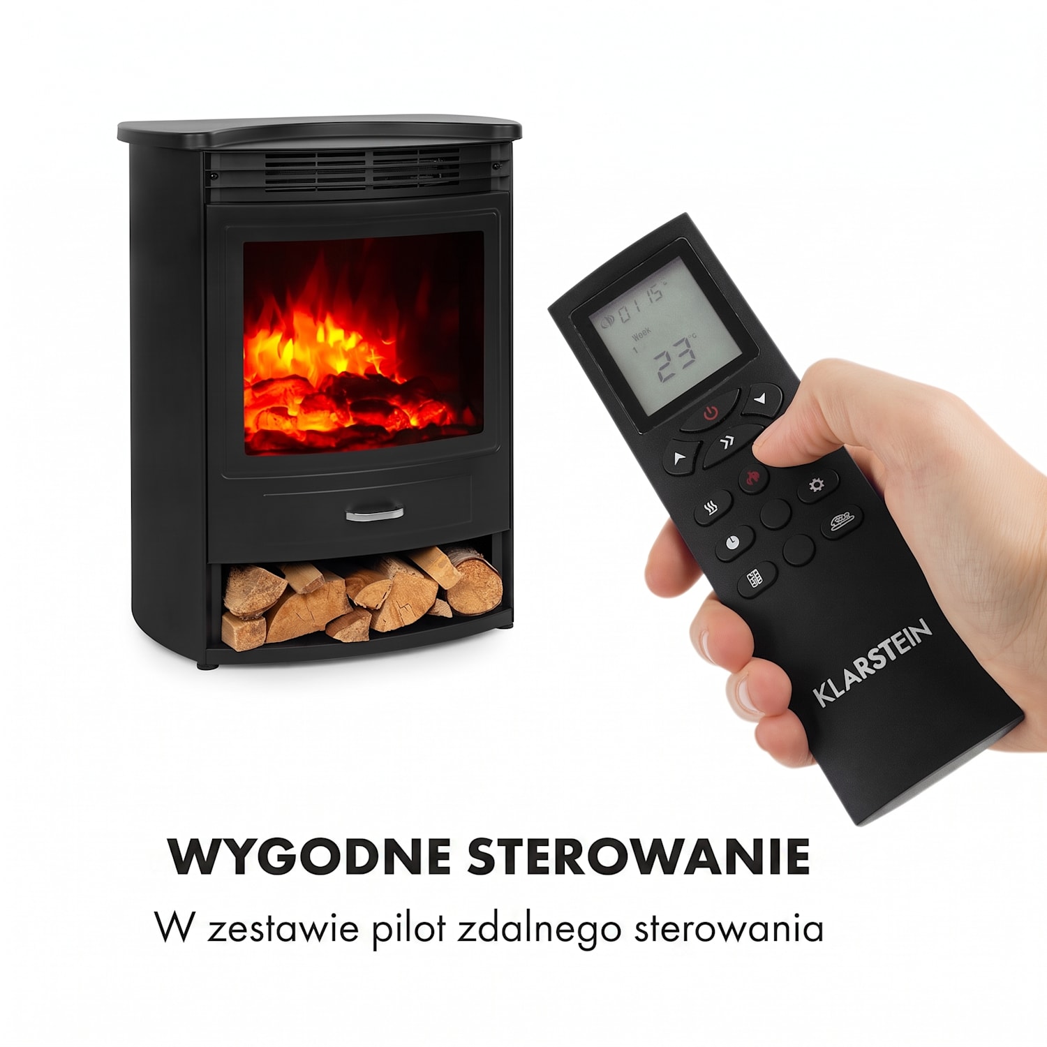 Bormio S Smart, kominek elektryczny, 950/1800 W, termostat, timer tygodniowy, czarny 1800 W | Nie | Czarny