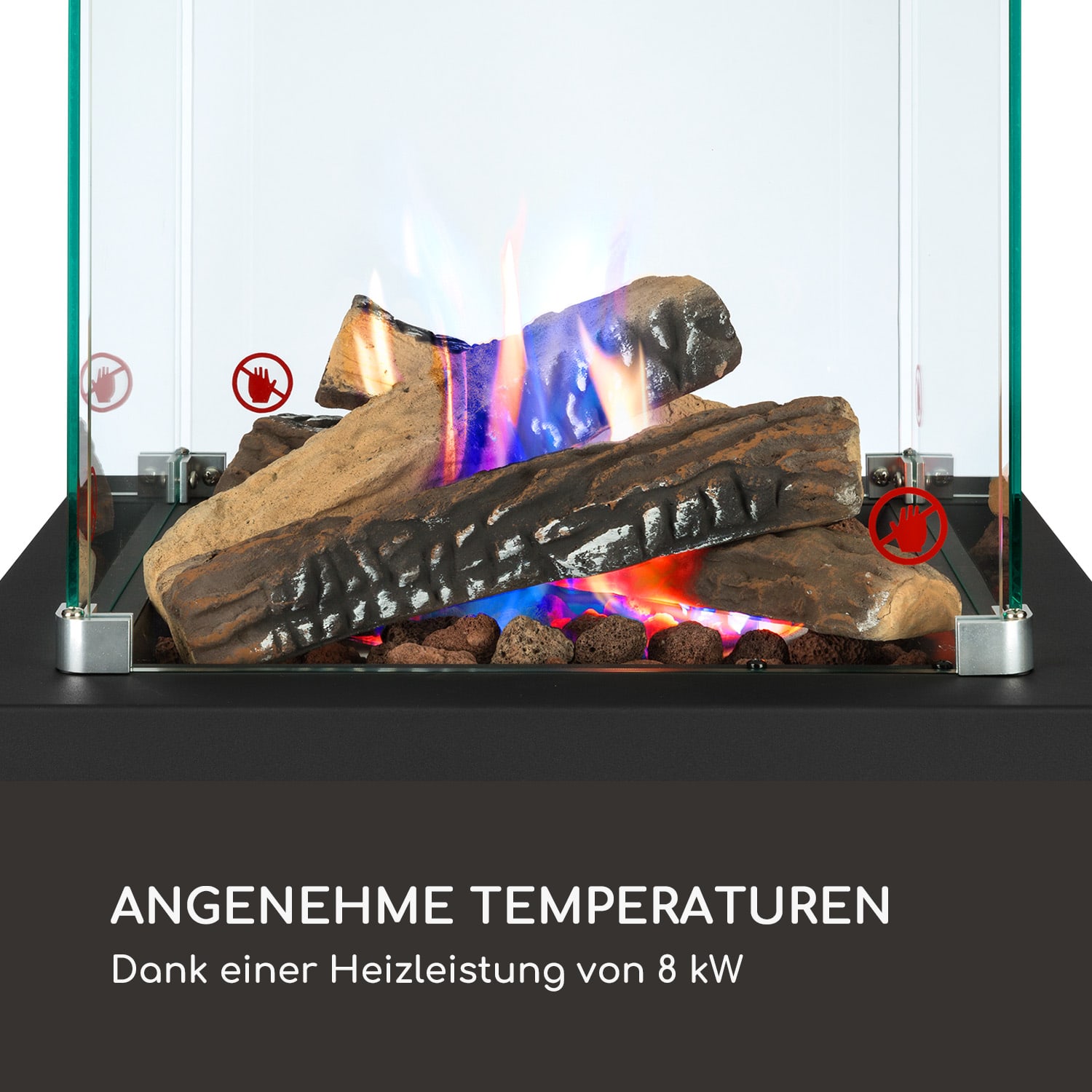 Flagranti Crystal View Gasheizstrahler 8kW Edelstahl