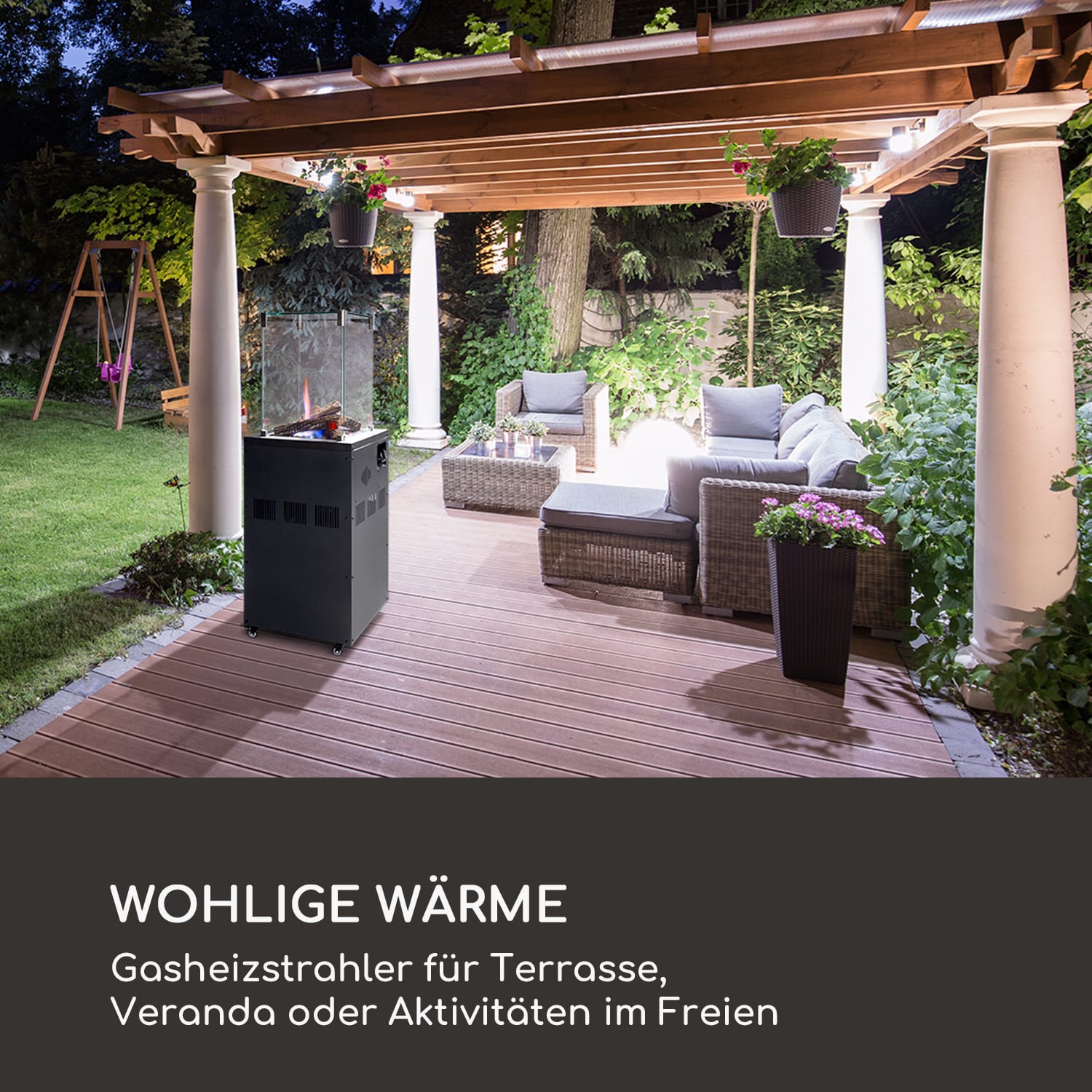 Blum Flagranti Crystal View radiateur à gaz 8 kW inox Gris Foncé