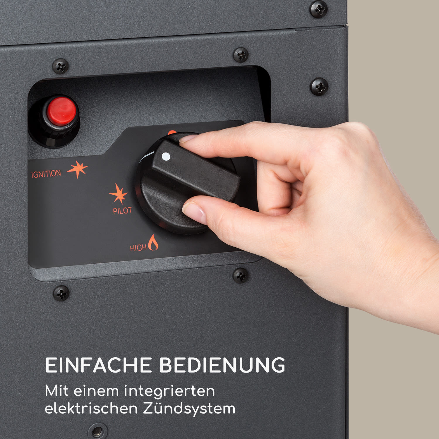 Blum Flagranti Crystal View radiateur à gaz 8 kW inox Gris Foncé