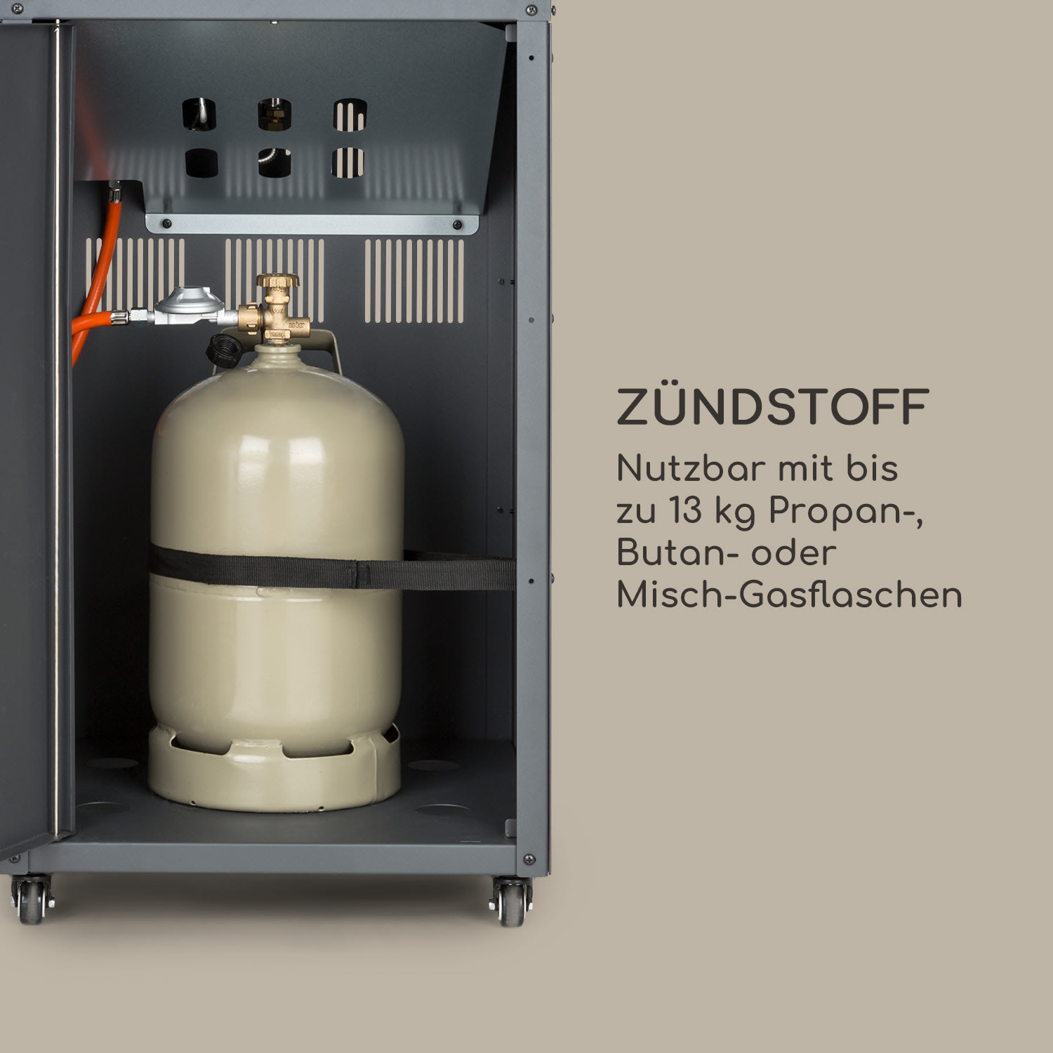 Blum Flagranti Crystal View radiateur à gaz 8 kW inox Gris Foncé