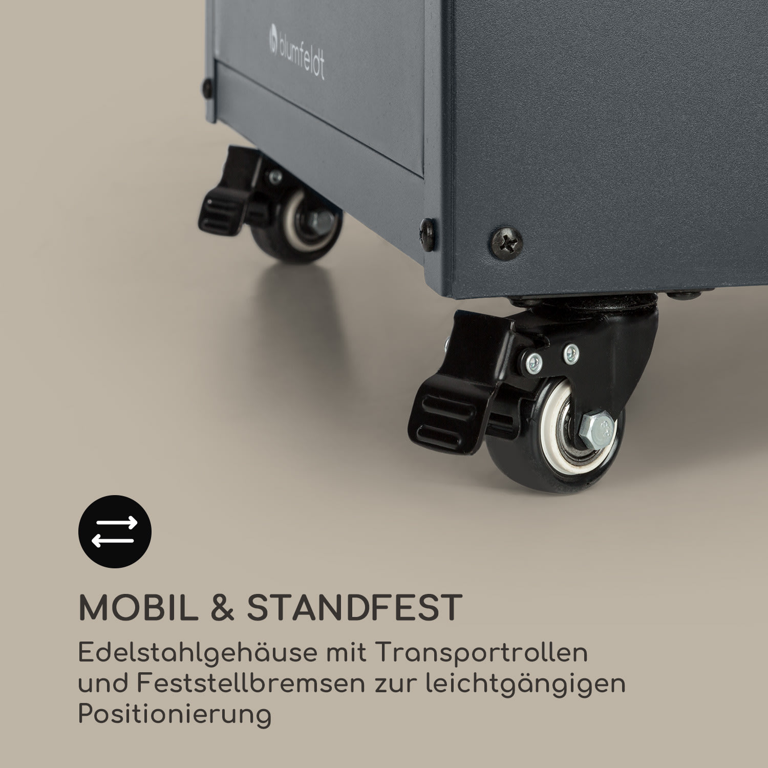 Blum Flagranti Crystal View radiateur à gaz 8 kW inox Gris Foncé