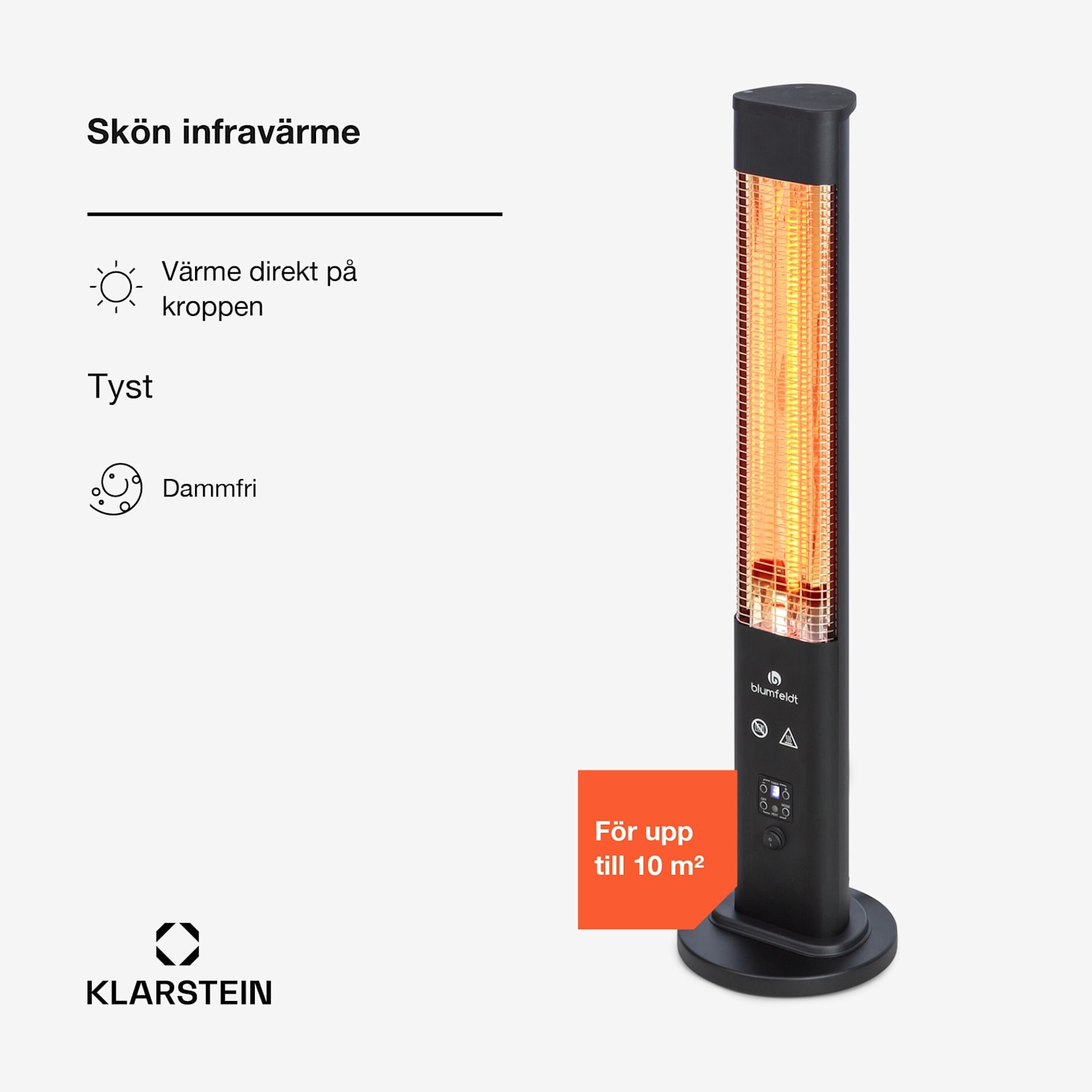 Heat Guru värmestrålare 1 200 W 3 värmenivåer svart 1200 W | Svart