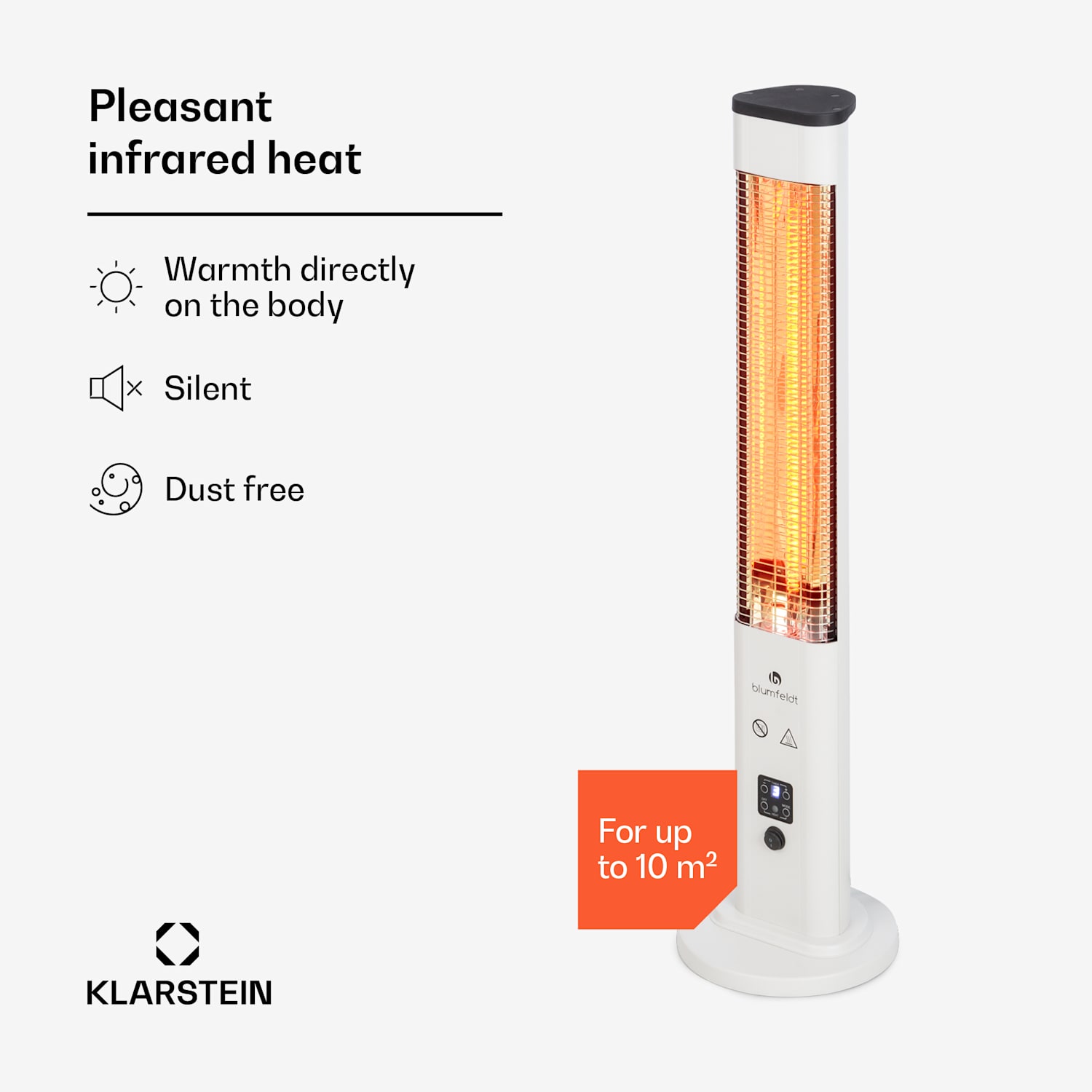 Heat Guru Plus In & Out Aquecedor 1200W 3 Níveis de Aquecimento Comando de Controlo Remoto 1200 W | Branco