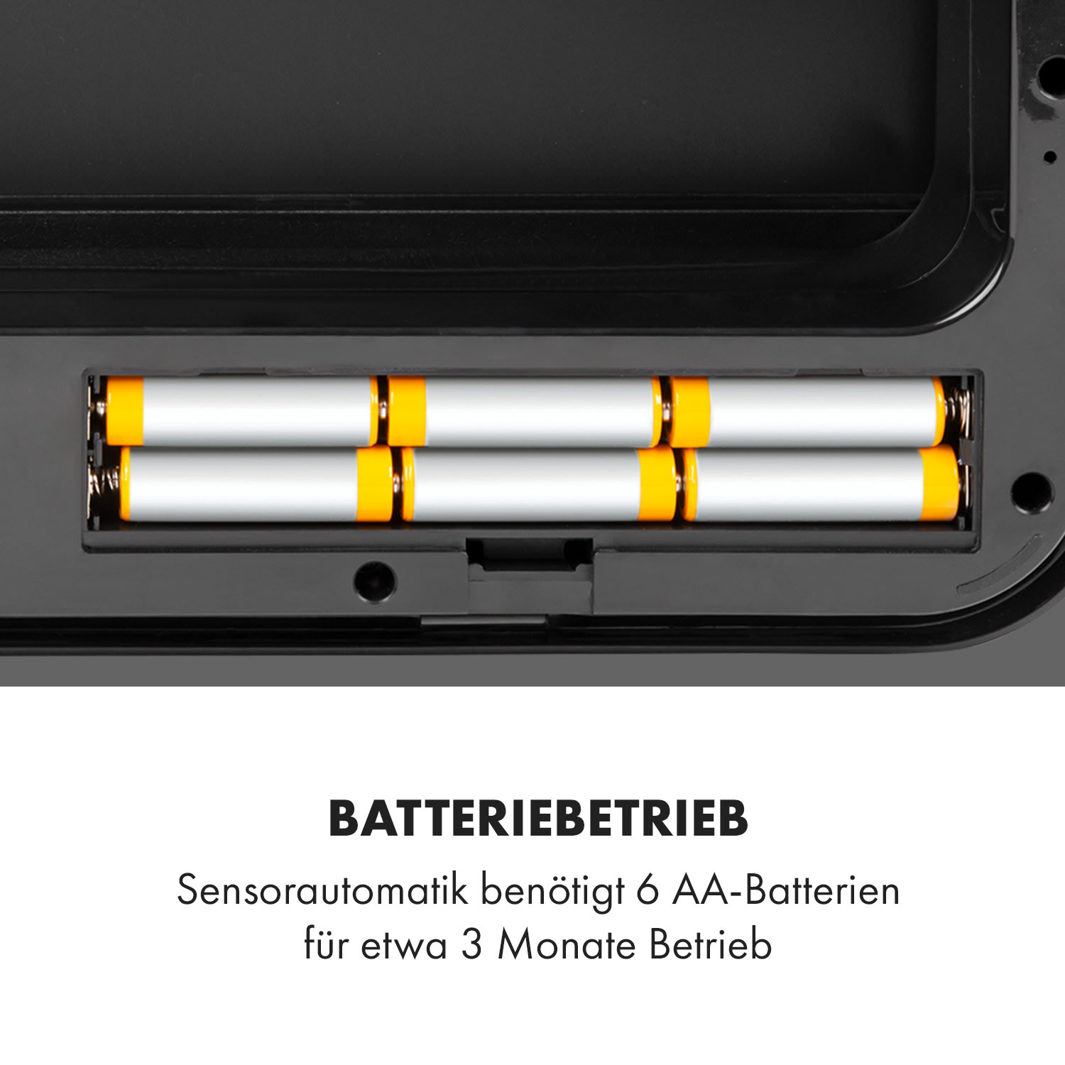 Touchless Black Stainless Steel Müllsammler Sensor 72L 4 Behälter ABS / PP / Edelstahl schwarz 