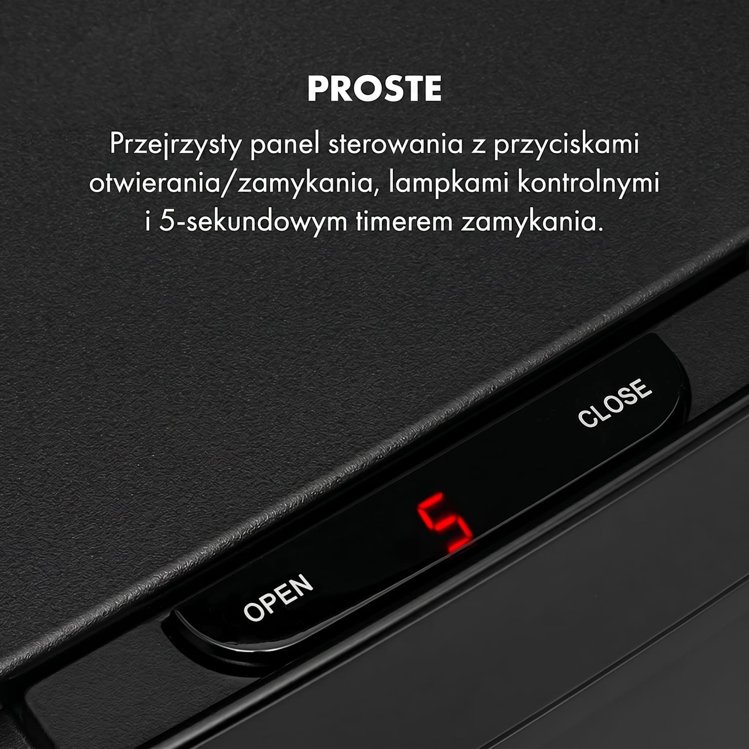 Touchless Black Stainless Steel, kosz na śmieci, czujnik, 72 l, czarny Czarny