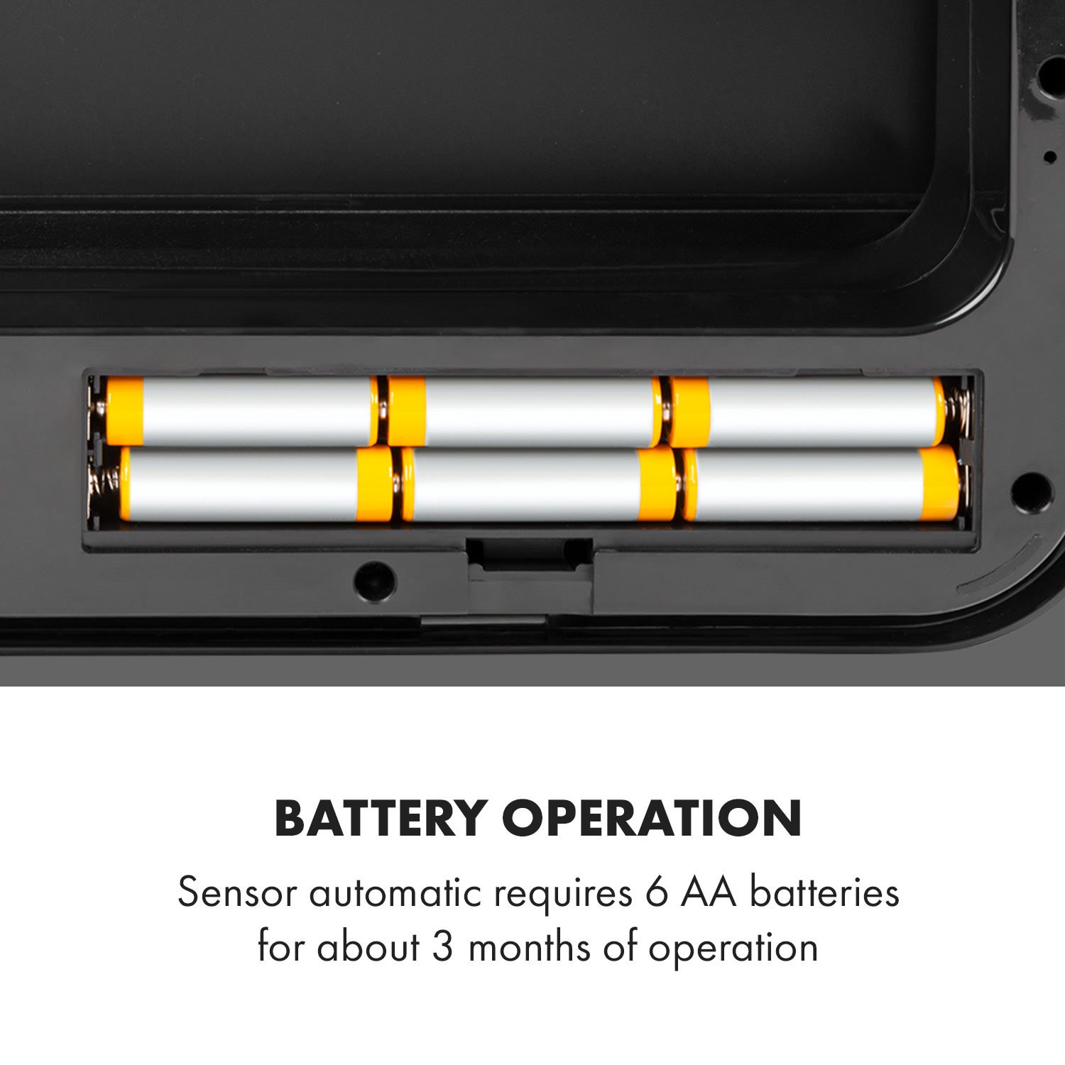 Touchless Black Stainless Steel afvalbak sensor 72L zwart Zwart