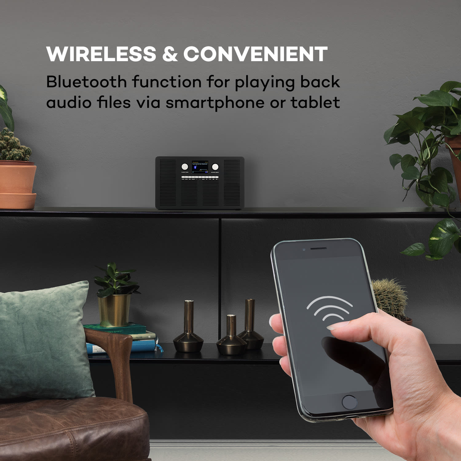 Auna, Vertico internetski radio s CD uređajem, IR / DAB + / FM, BT, 2,4 