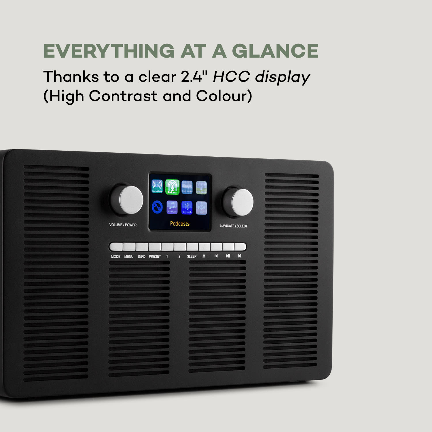 Auna, Vertico internetski radio s CD uređajem, IR / DAB + / FM, BT, 2,4 