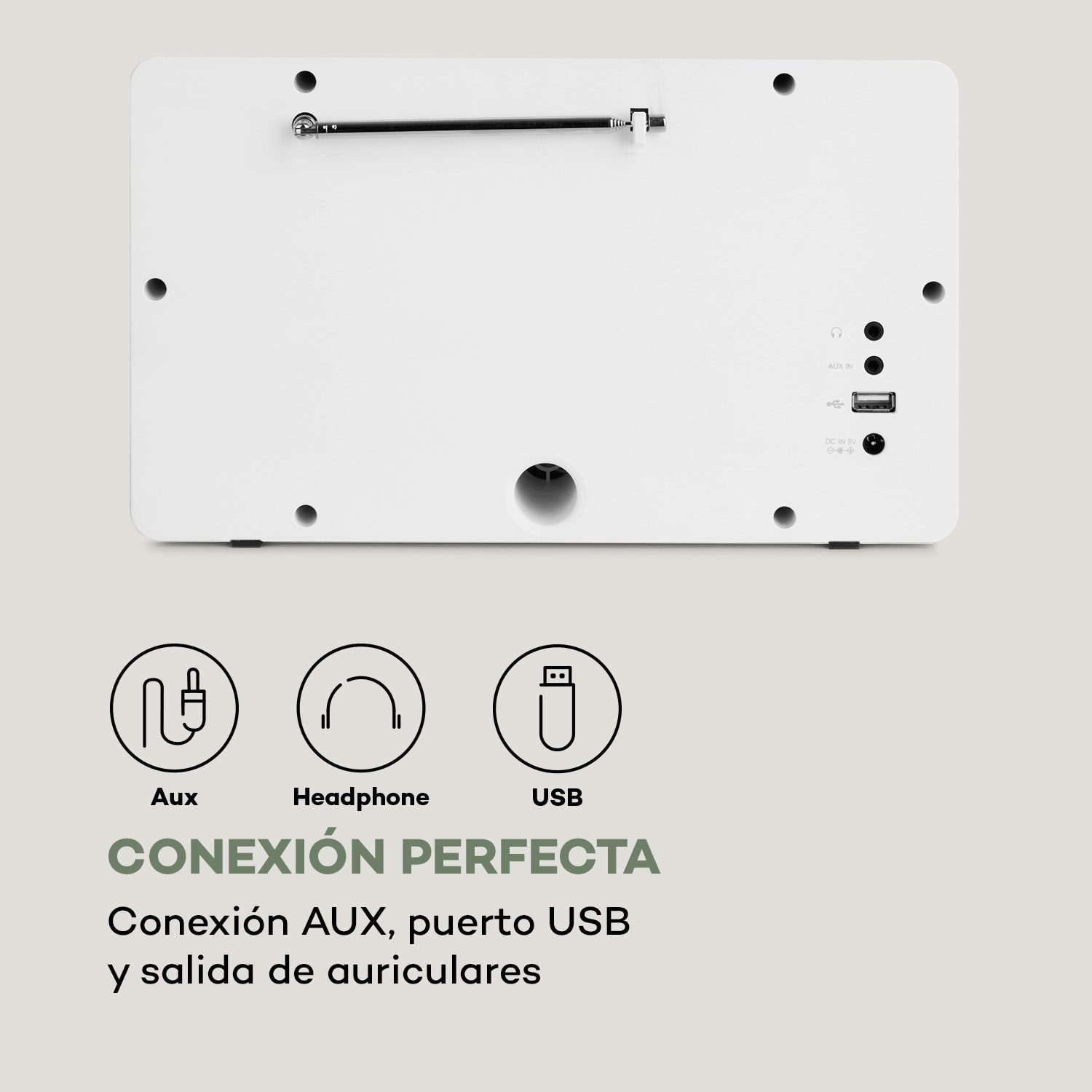 Vertico Radio de internet con reproductor de CD IR/DAB+/FM BT Pantalla HCC de 2,4" 