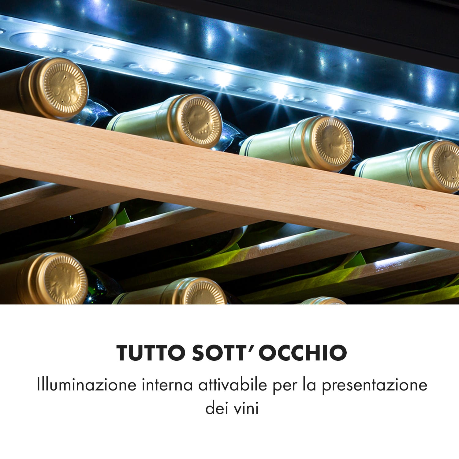 Vinsider 24 Built-In Uno Frigorifero per vini da incasso 24 bottiglie 57 litri 24 bottiglie  | 1 zona di raffreddamento | Bianco