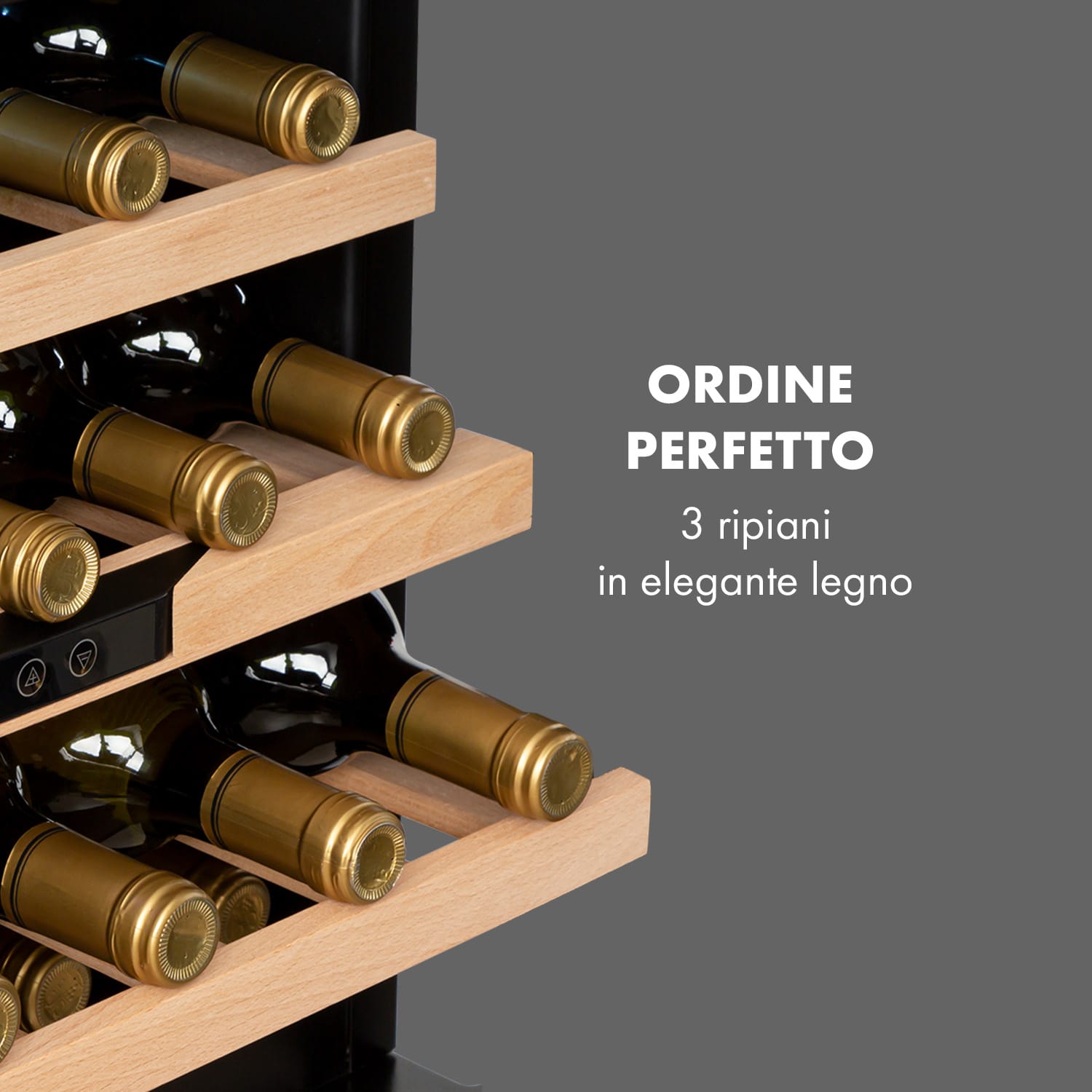 Vinsider 24 Built-In Uno Frigorifero per vini da incasso 24 bottiglie 57 litri 24 bottiglie  | 1 zona di raffreddamento | Bianco