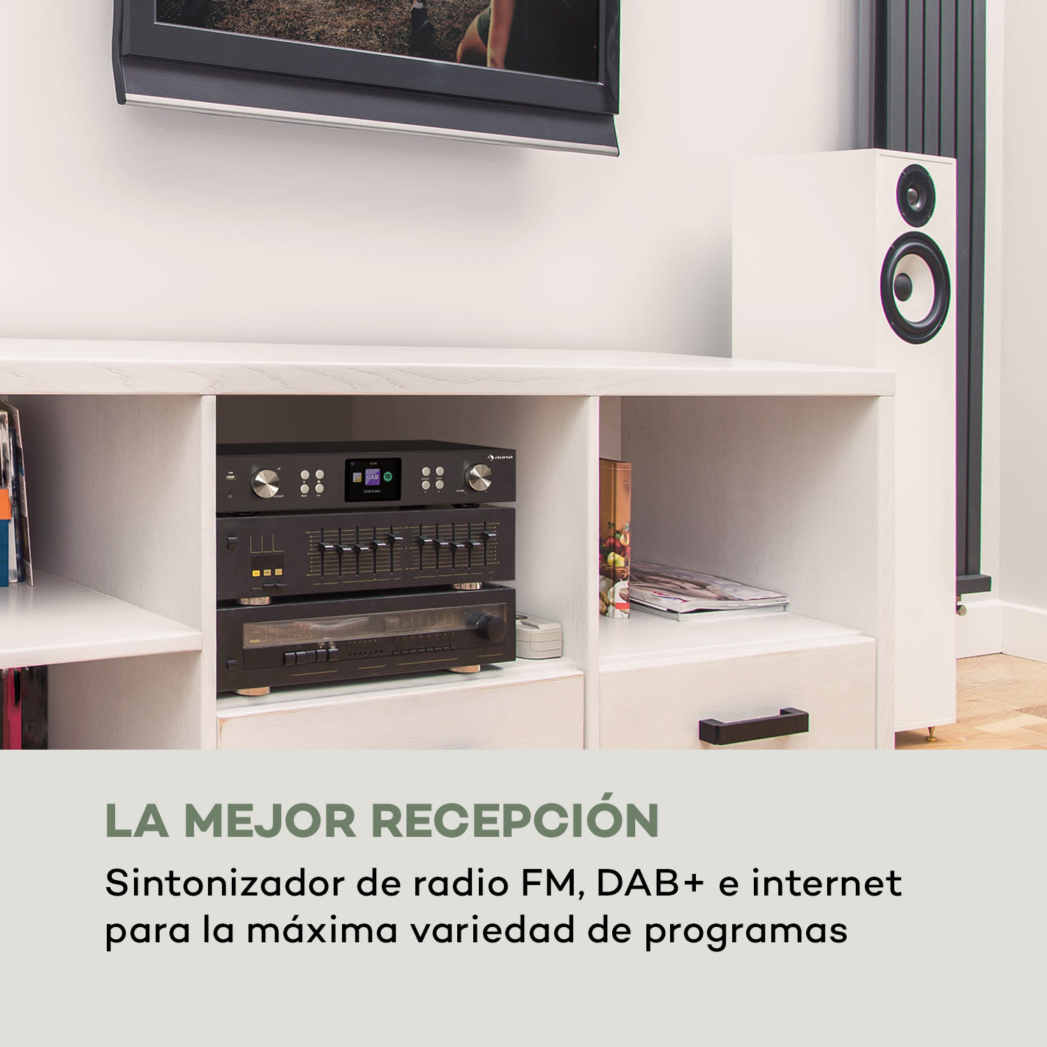 Sintonizador digital HiFi Spotify Connect controlada por aplicación color negro 