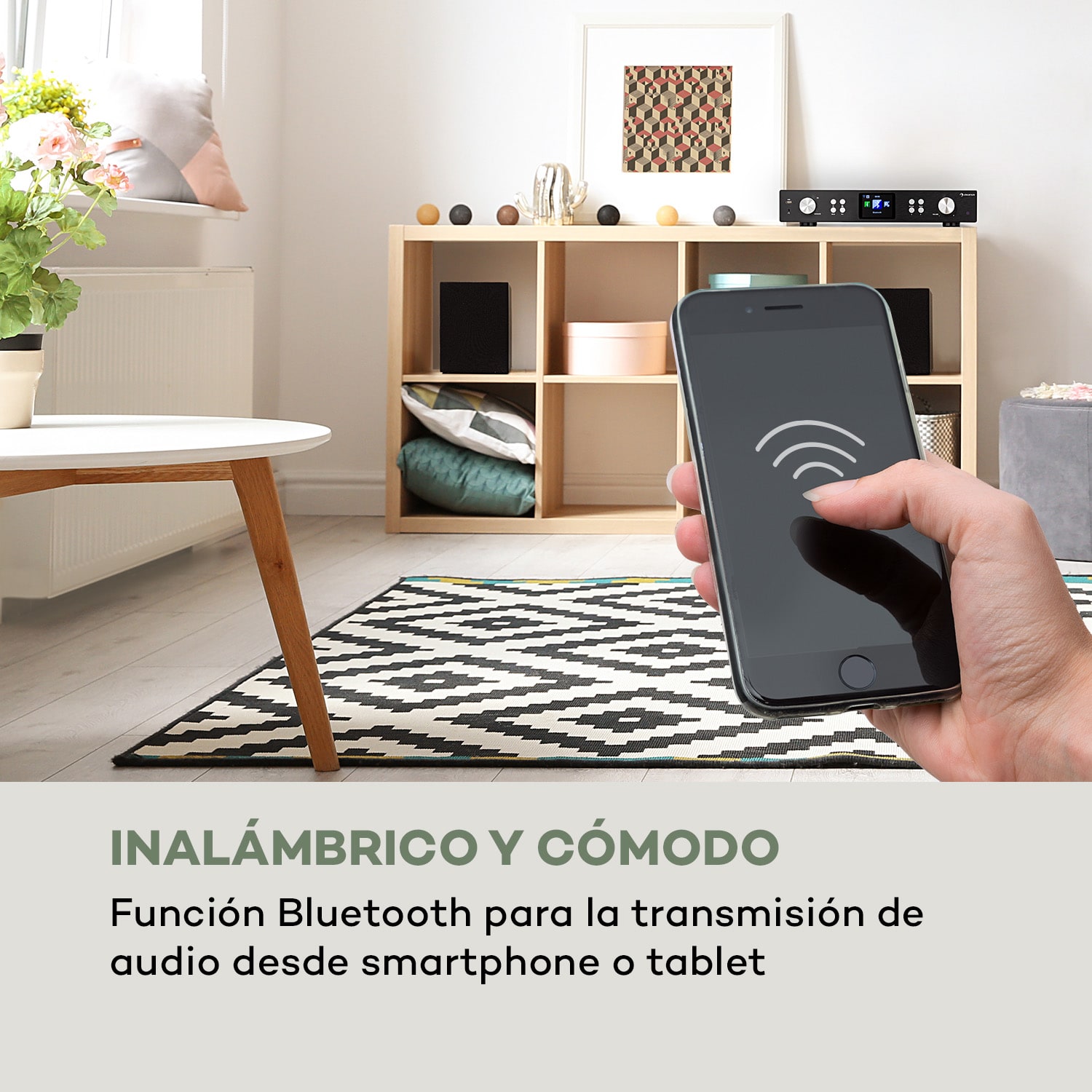 Sintonizador digital HiFi Spotify Connect controlada por aplicación color negro 