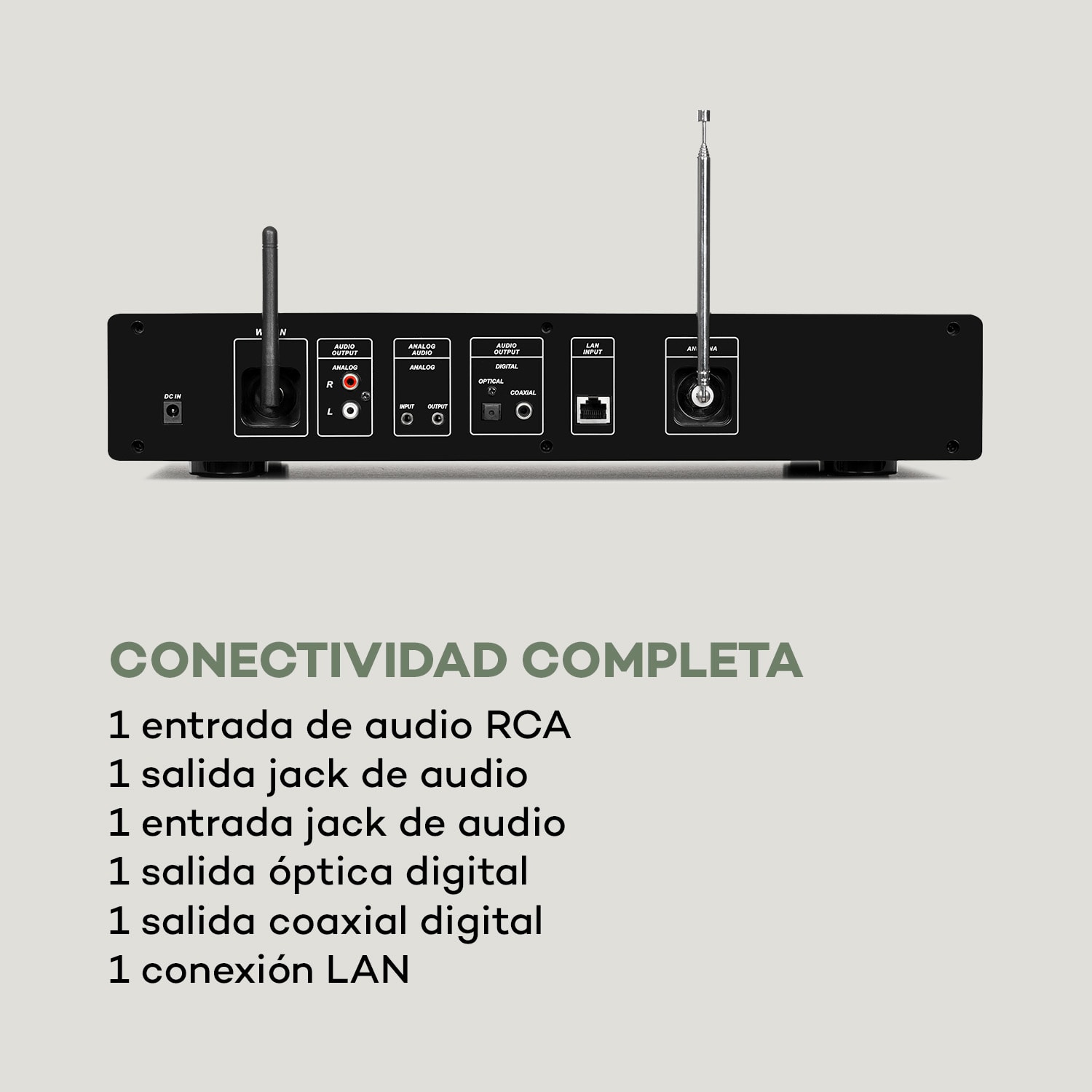 Sintonizador digital HiFi Spotify Connect controlada por aplicación color negro 
