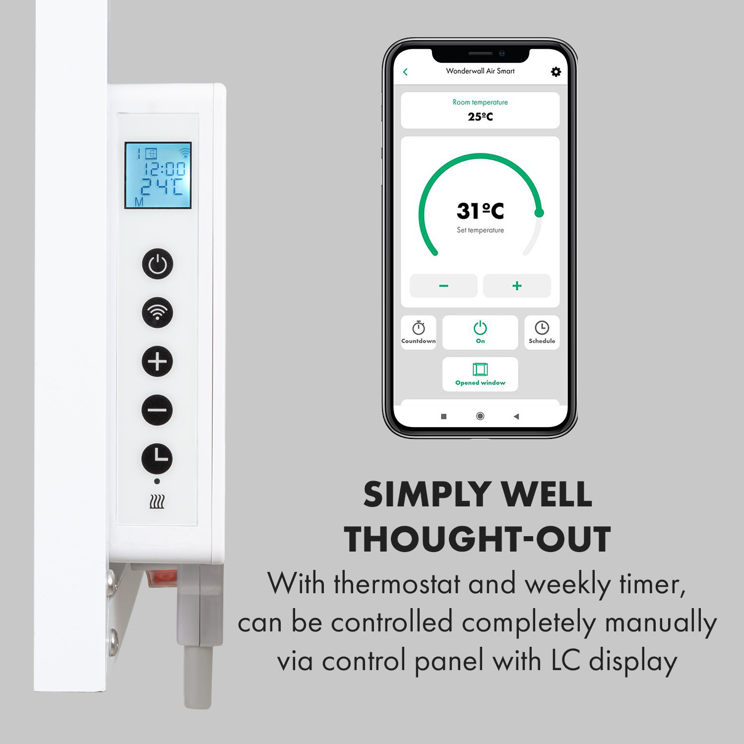 Wonderwall Air Art Painel Aquecedor Infravermelho Inteligente 60x60 cm 350W App Montanhas 60 x 60 cm | 350 W | Montanha