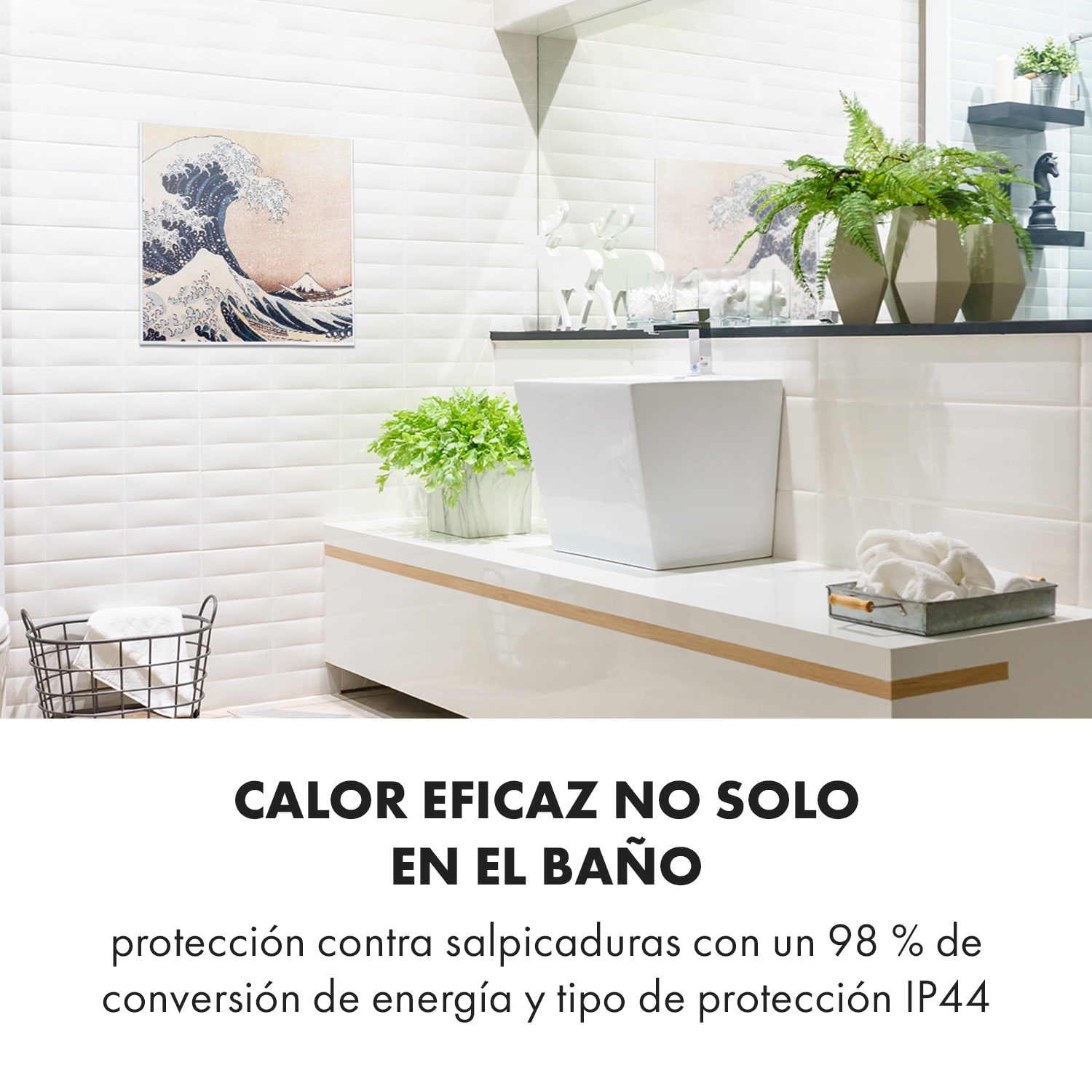 Wonderwall Air Art Smart Panel calefactor infrarrojo 60x60cm 350W App Ola 60 x 60 cm | 350 W | Ola
