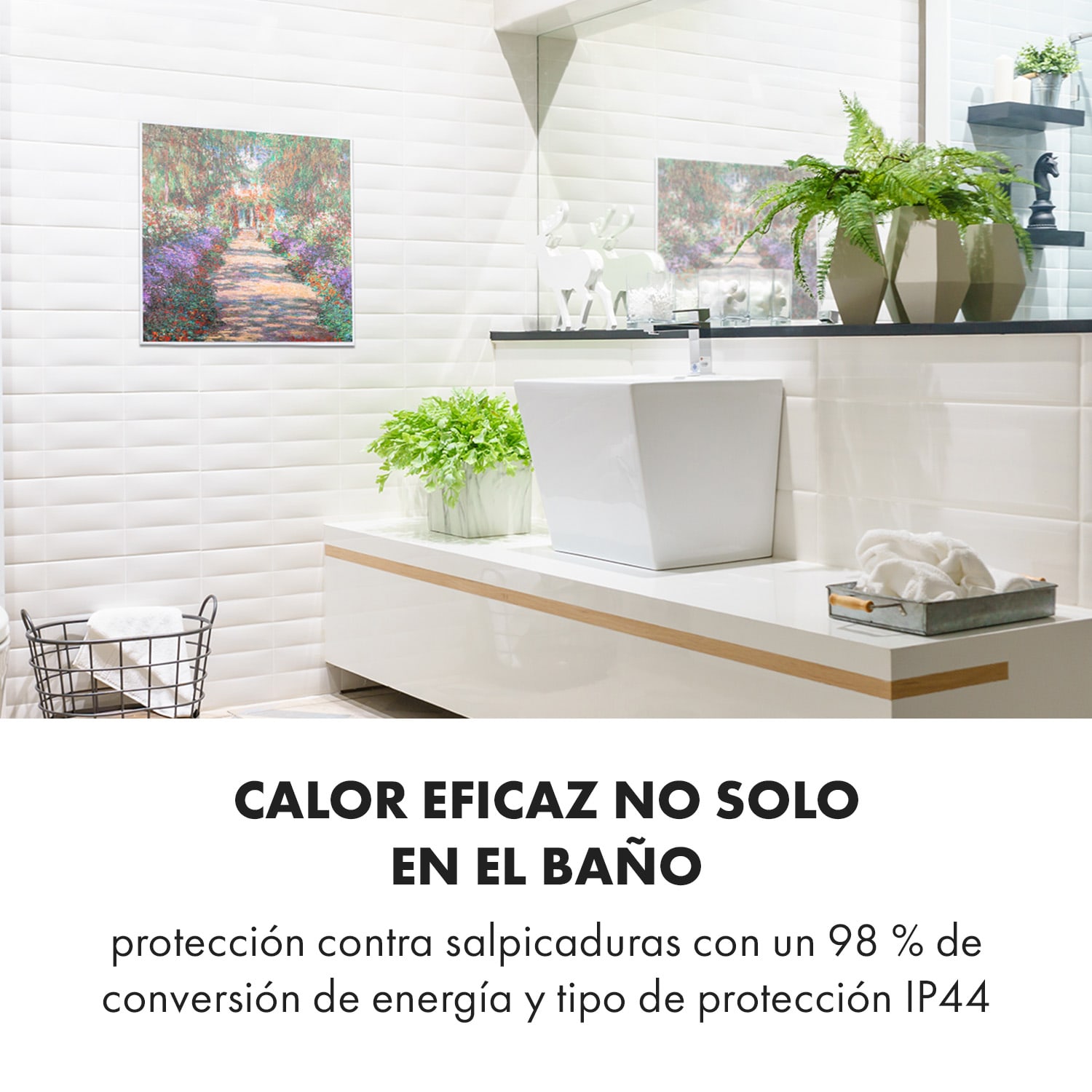 Wonderwall Air Art Smart Panel calefactor infrarrojo 60x60cm 350W  App Camino en el jardín 60 x 60 cm / Diseño: Camino en el jardín