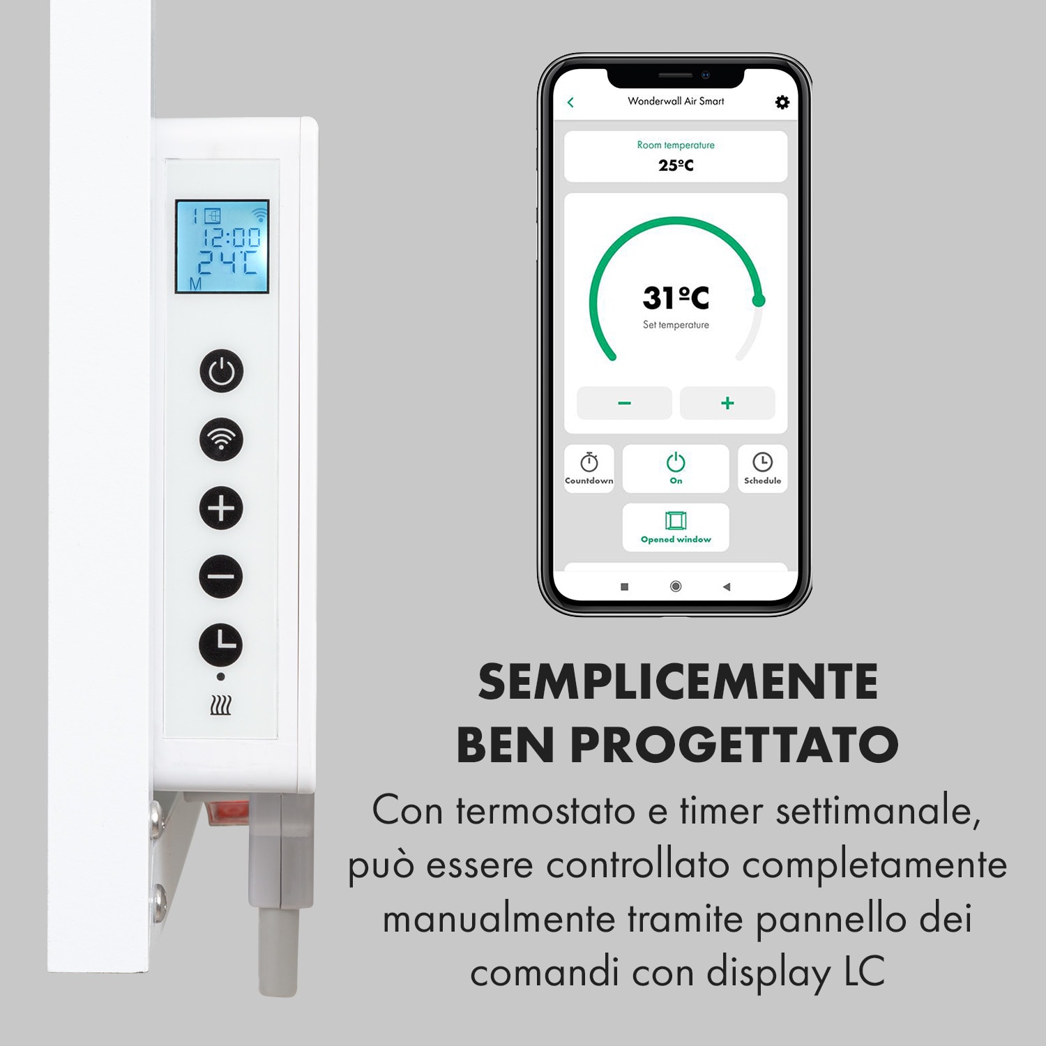 Wonderwall Air Art Smart Stufa a Infrarossi 60x60cm 350W Sentiero in Giardino 60 x 60 cm / Design: Garden Path