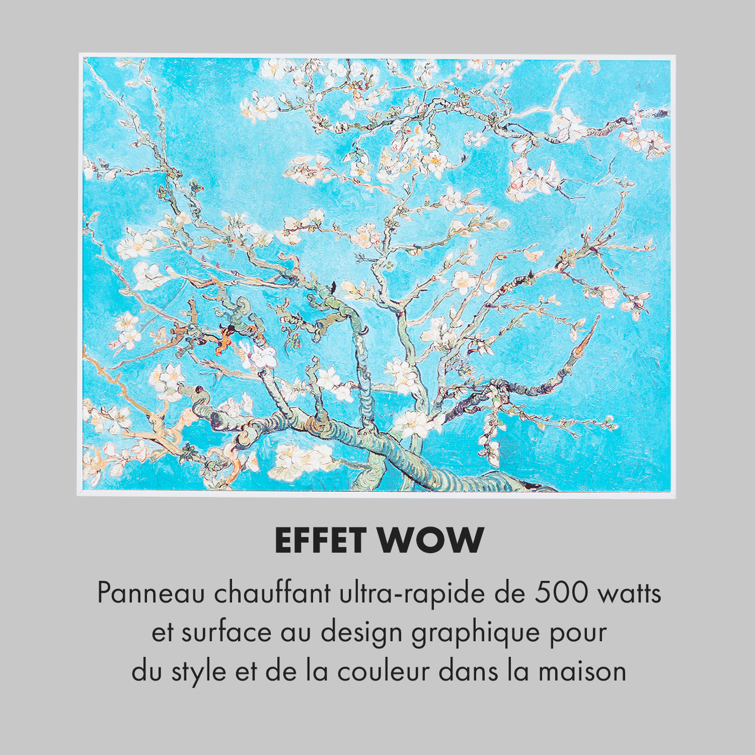 Wonderwall Air Art Smart infrarood verwarming 80x60cm 500W bloesem 80 x 60 cm | 500 W | Amandelbloesem