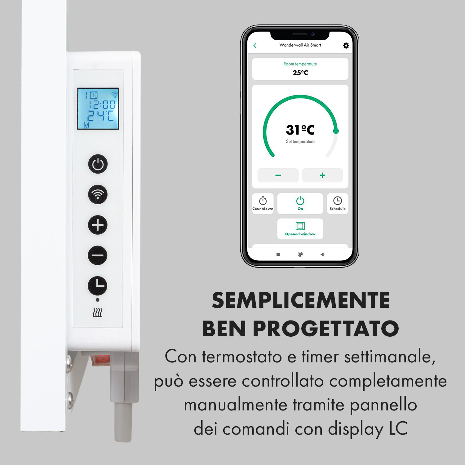 Wonderwall Air Art Smart Pannello Radiante Infrarossi 80x60cm 500W Ramo di Mandorlo 80 x 60 cm | 500 W | Fiori di mandorlo