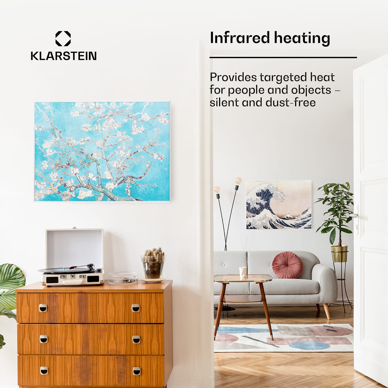 Wonderwall Air Art Painel Aquecedor Infravermelho Inteligente 80x60cm 500W Flores 80 x 60 cm | 500 W | Flores de amendoeira