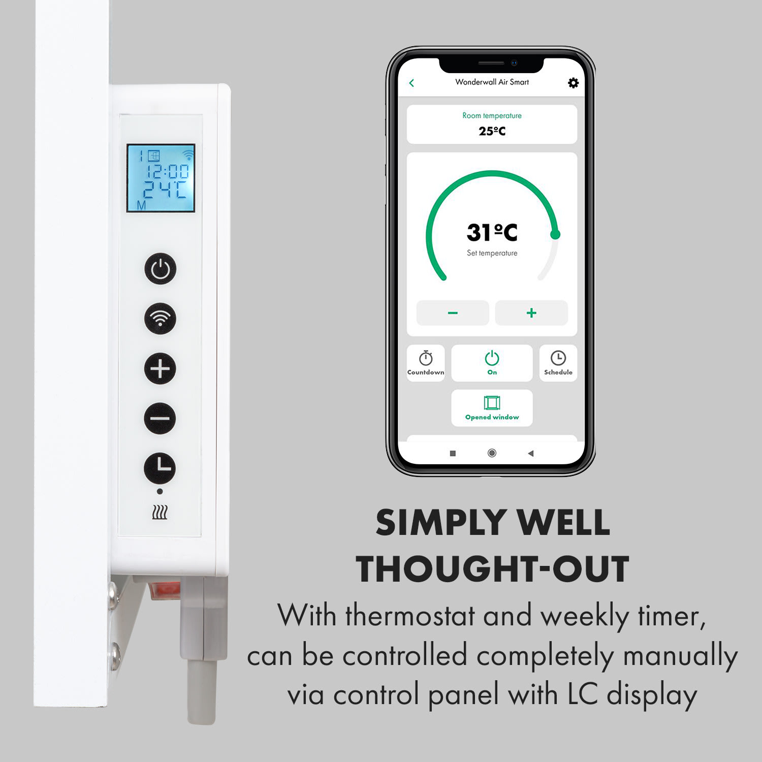 Wonderwall Air Art Smart, infrardeči grelnik, 80 x 60 cm, 500 W, aplikacija, rože 80 x 60 cm | 500 W | Cvetovi mandljev